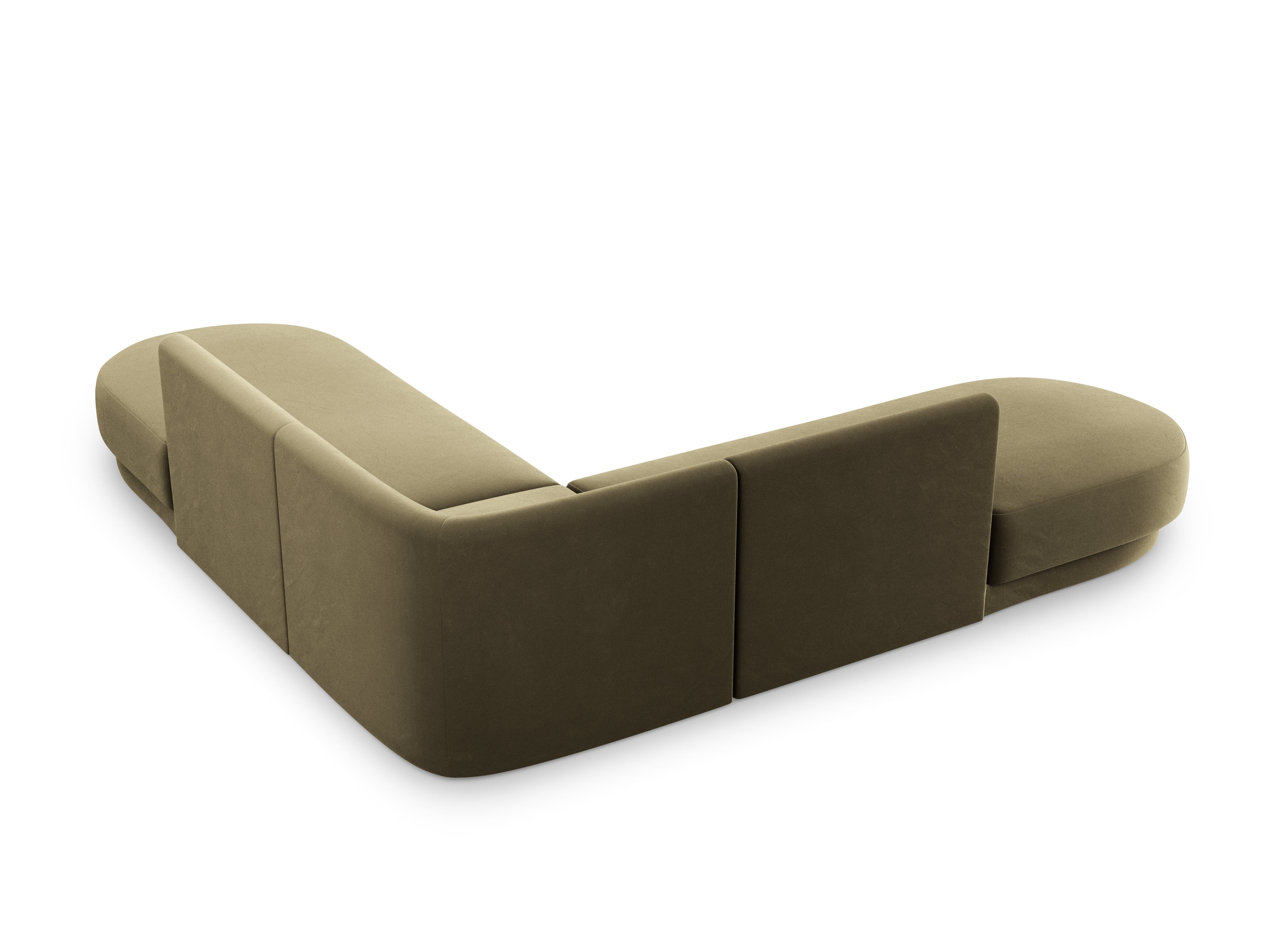 Ecksofa Miley abgerundet, 248x248cm, Material: Samt