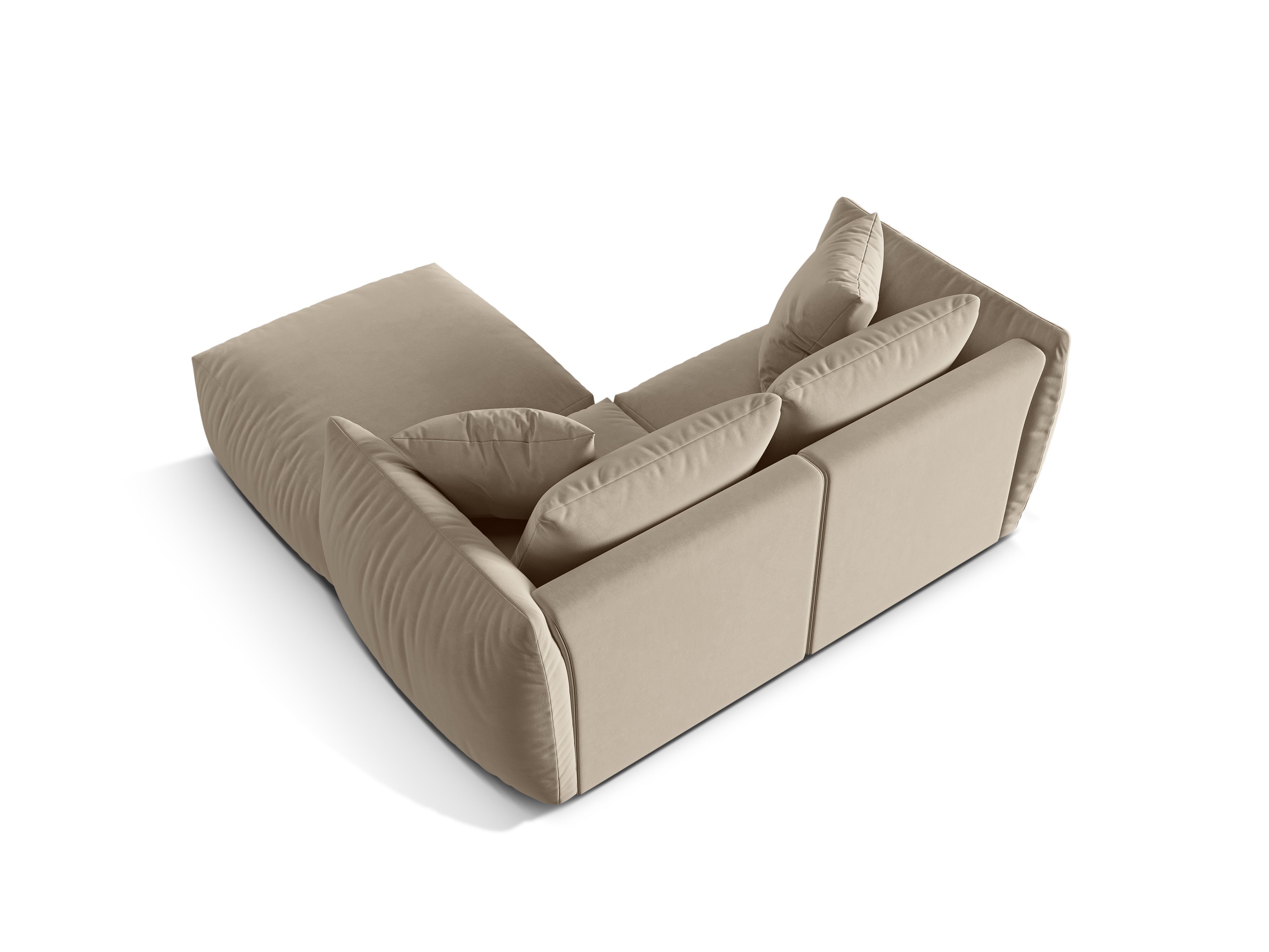 Modulares Ecksofa Chris 220x200cm, Material: Samt