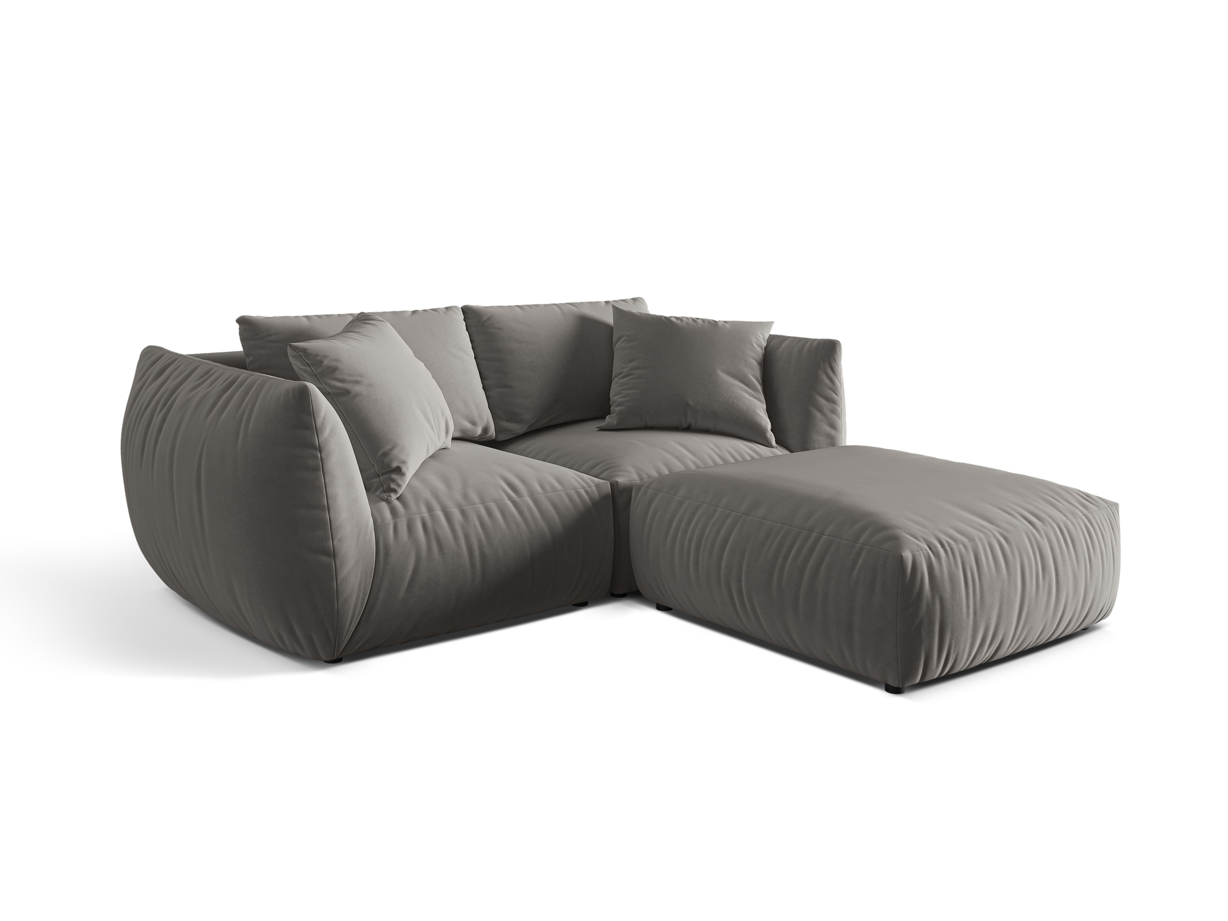 Modulares Ecksofa Chris 220x200cm, Material: Samt