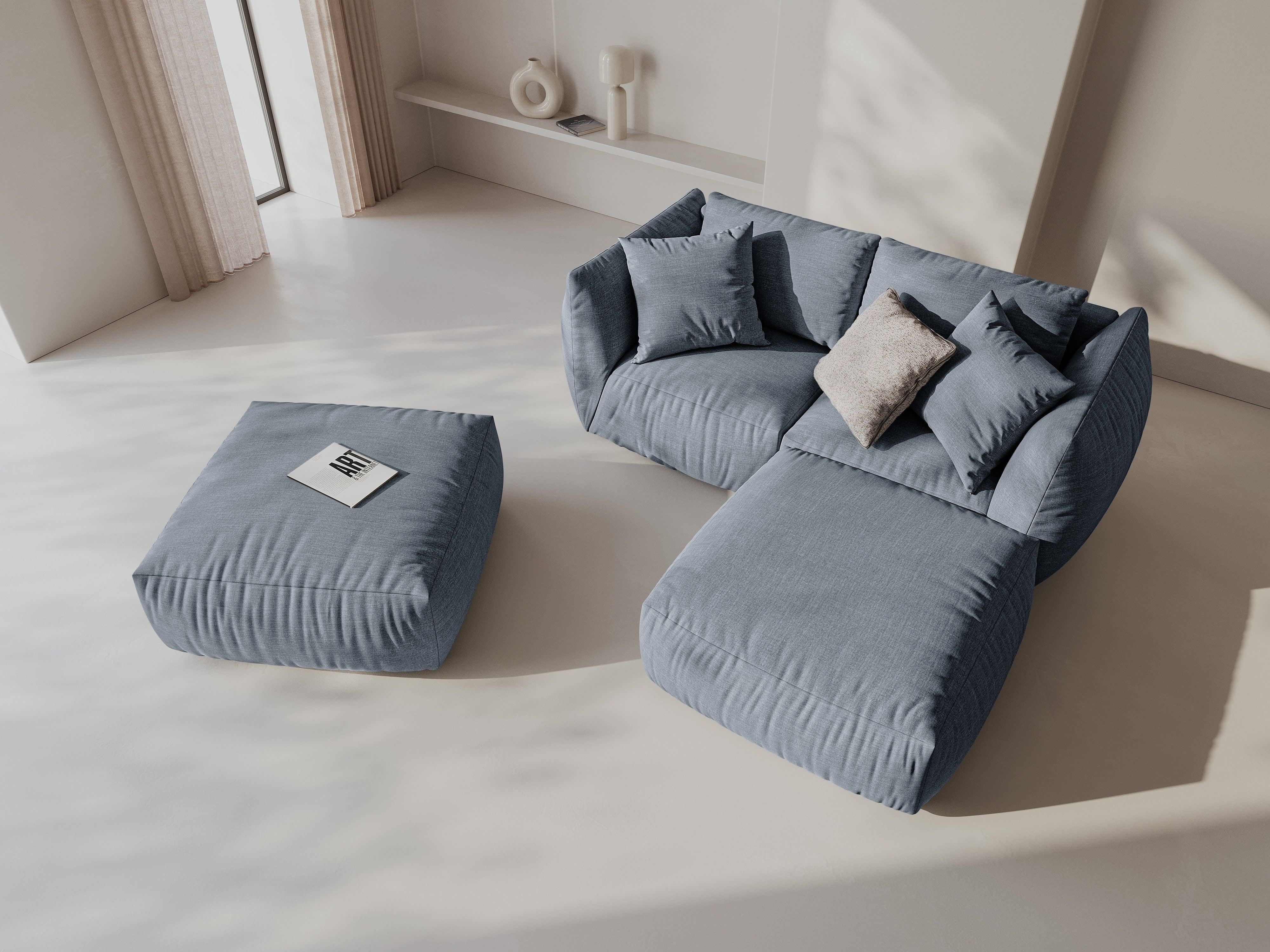 Modulares Eckset Chris 220x200cm, Material: Strukturstoff