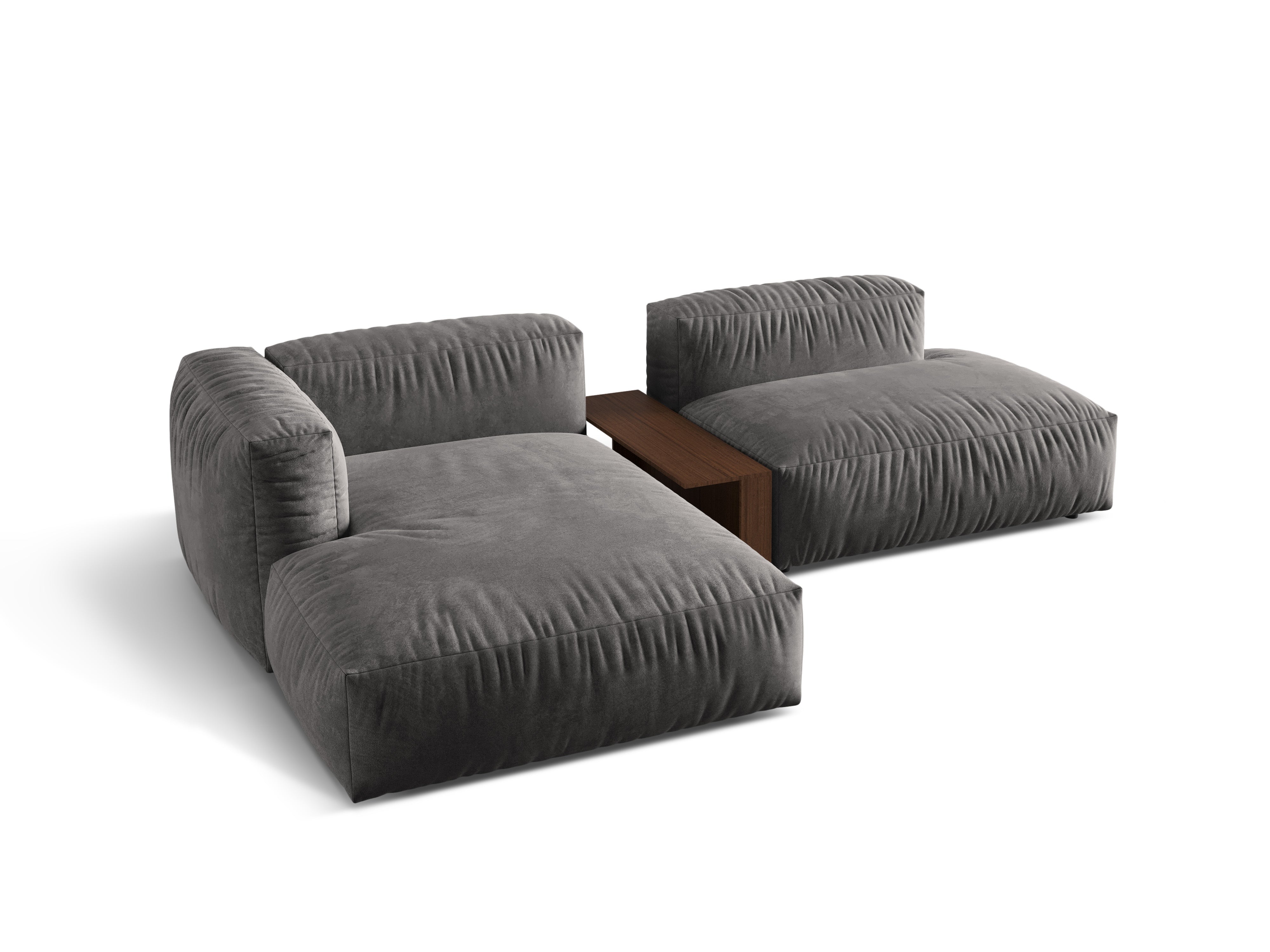 Ecksofa Martina, 285x176cm, Material: Samt