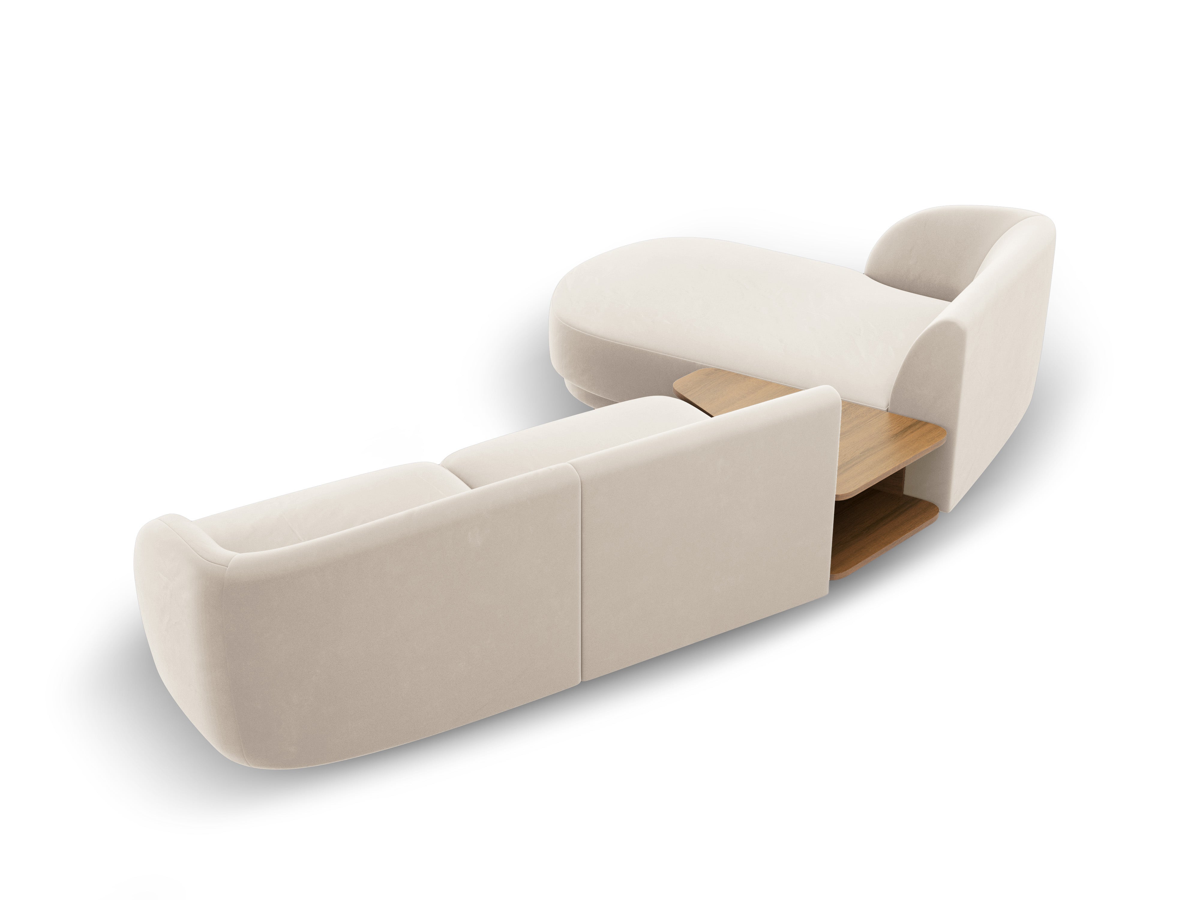 Ecksofa Miley 303x178cm, Material: Samt