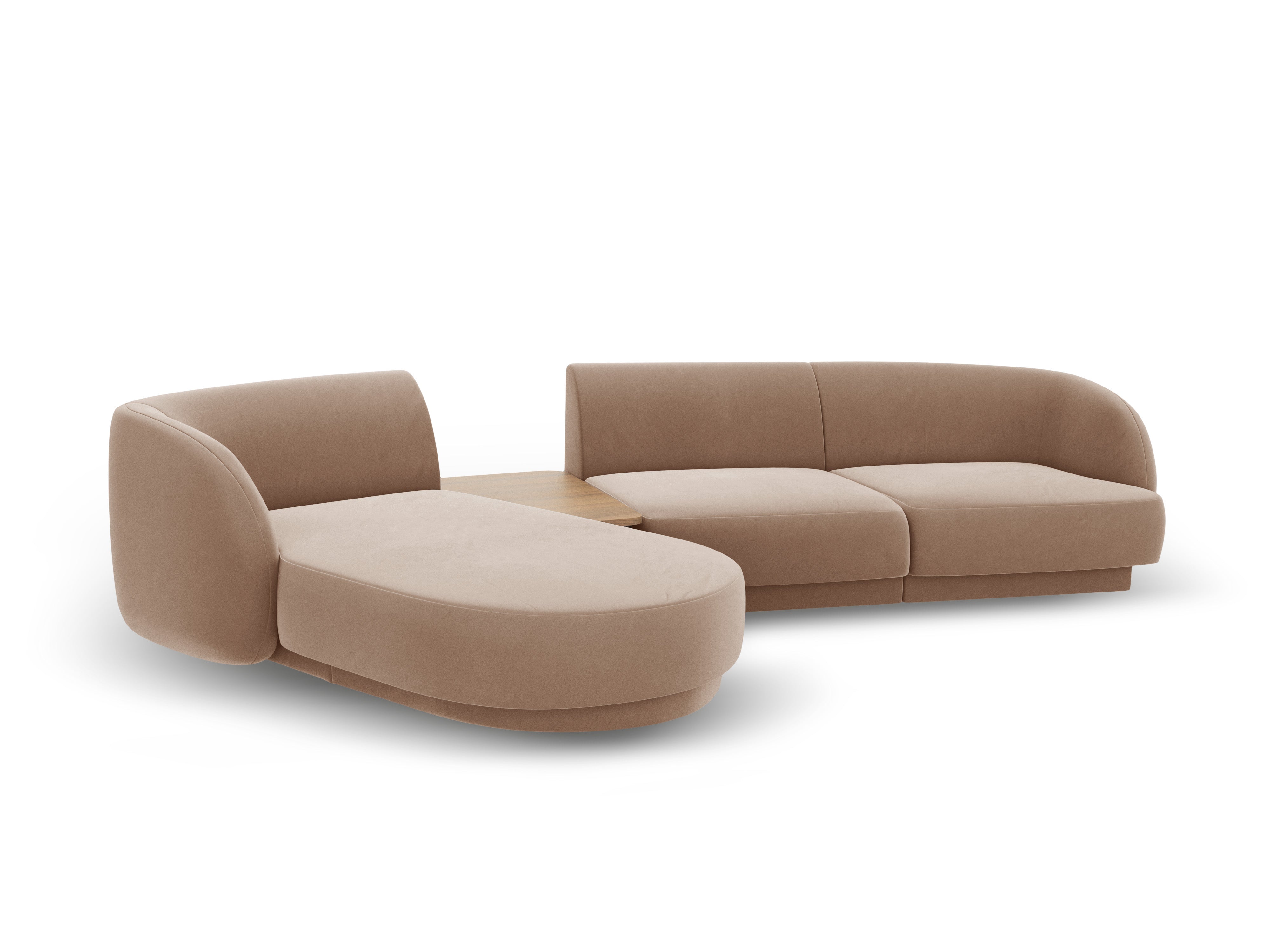 Ecksofa Miley 303x178cm, Material: Samt