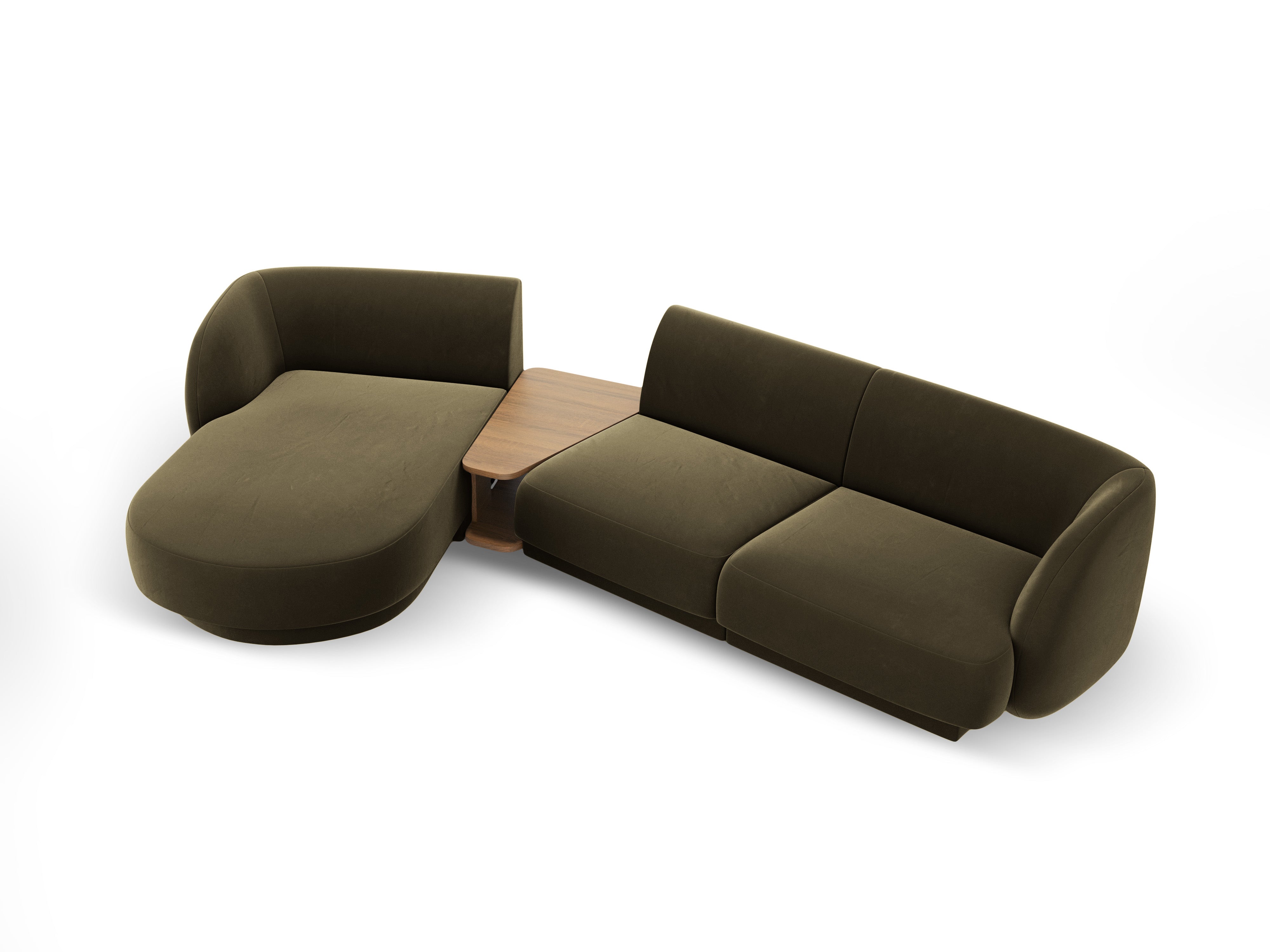 Ecksofa Miley 303x178cm, Material: Samt