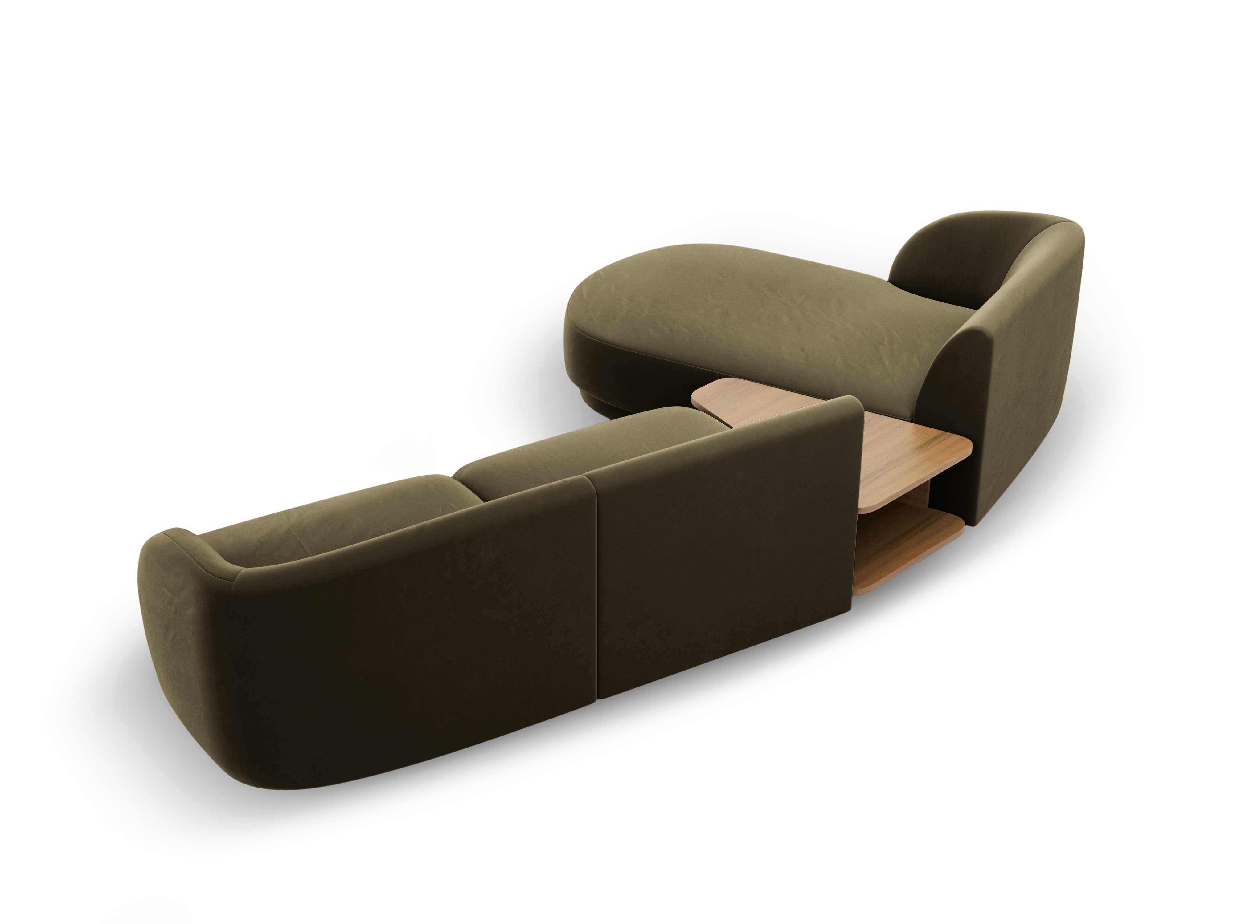 Ecksofa Miley 303x178cm, Material: Samt