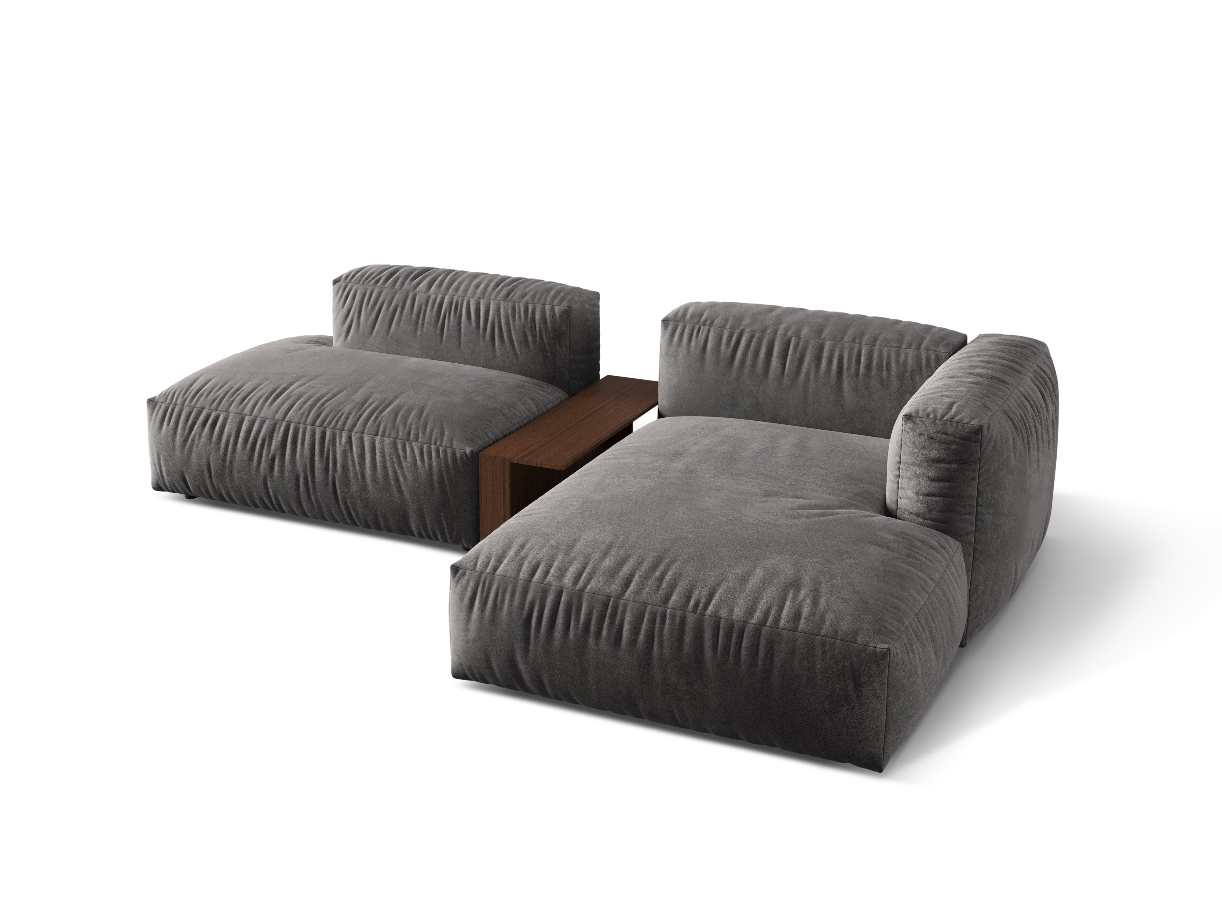 Ecksofa Martina, 285x176cm, Material: Samt
