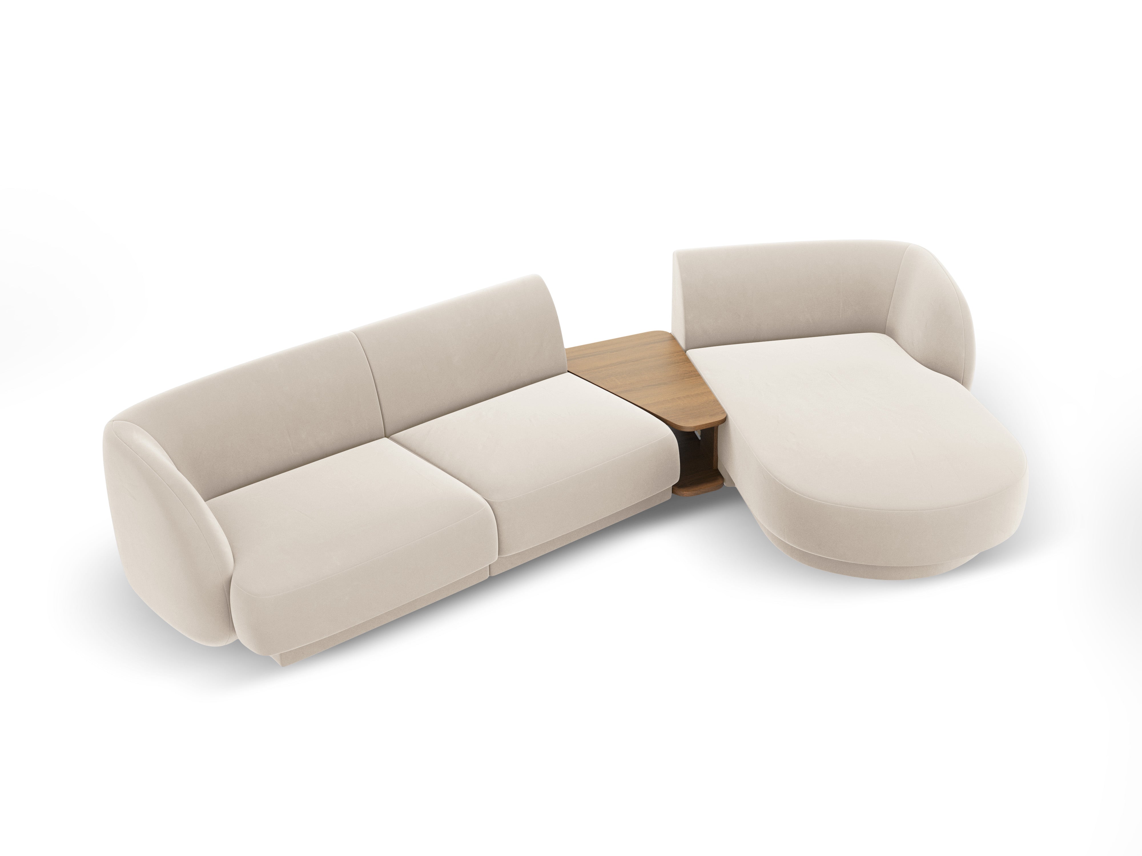 Ecksofa Miley 303x178cm, Material: Samt