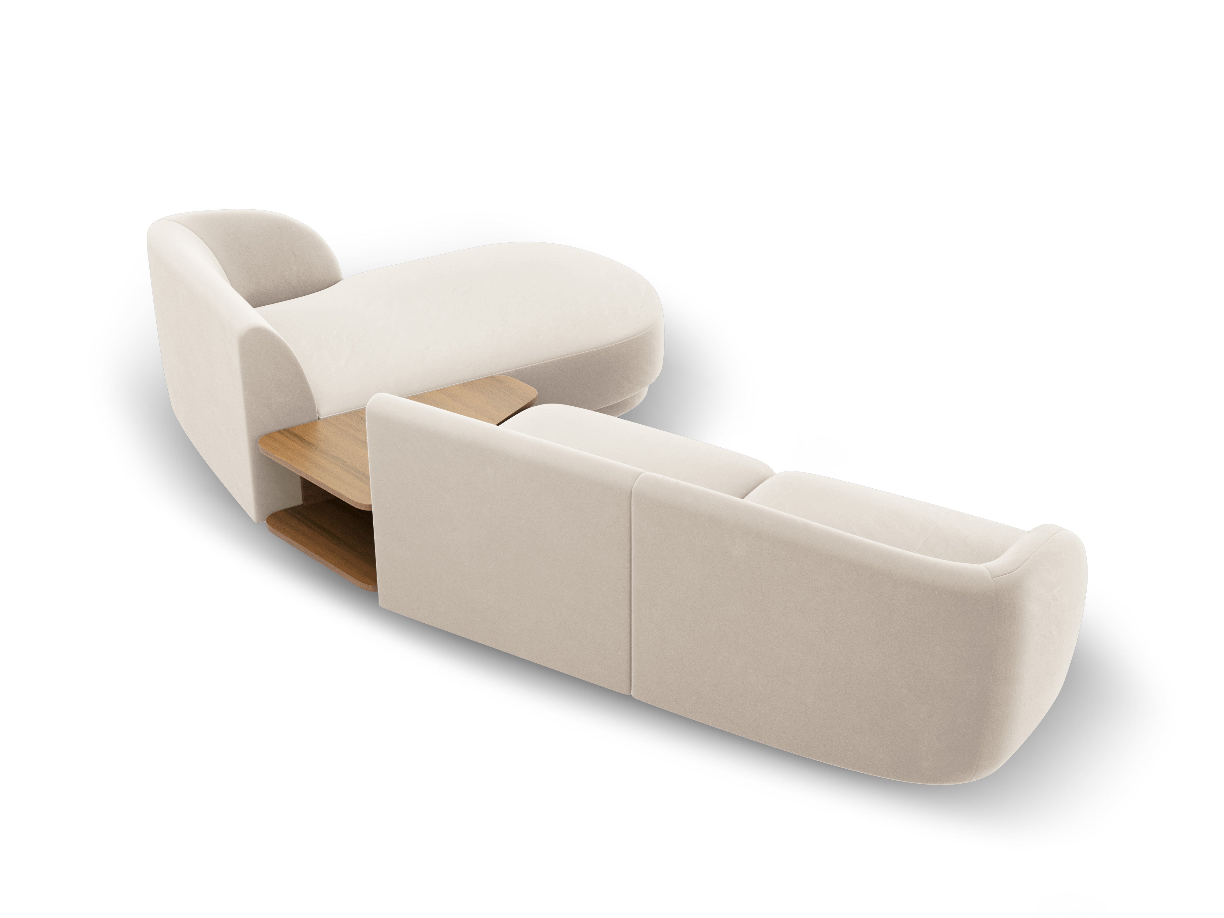 Ecksofa Miley 303x178cm, Material: Samt