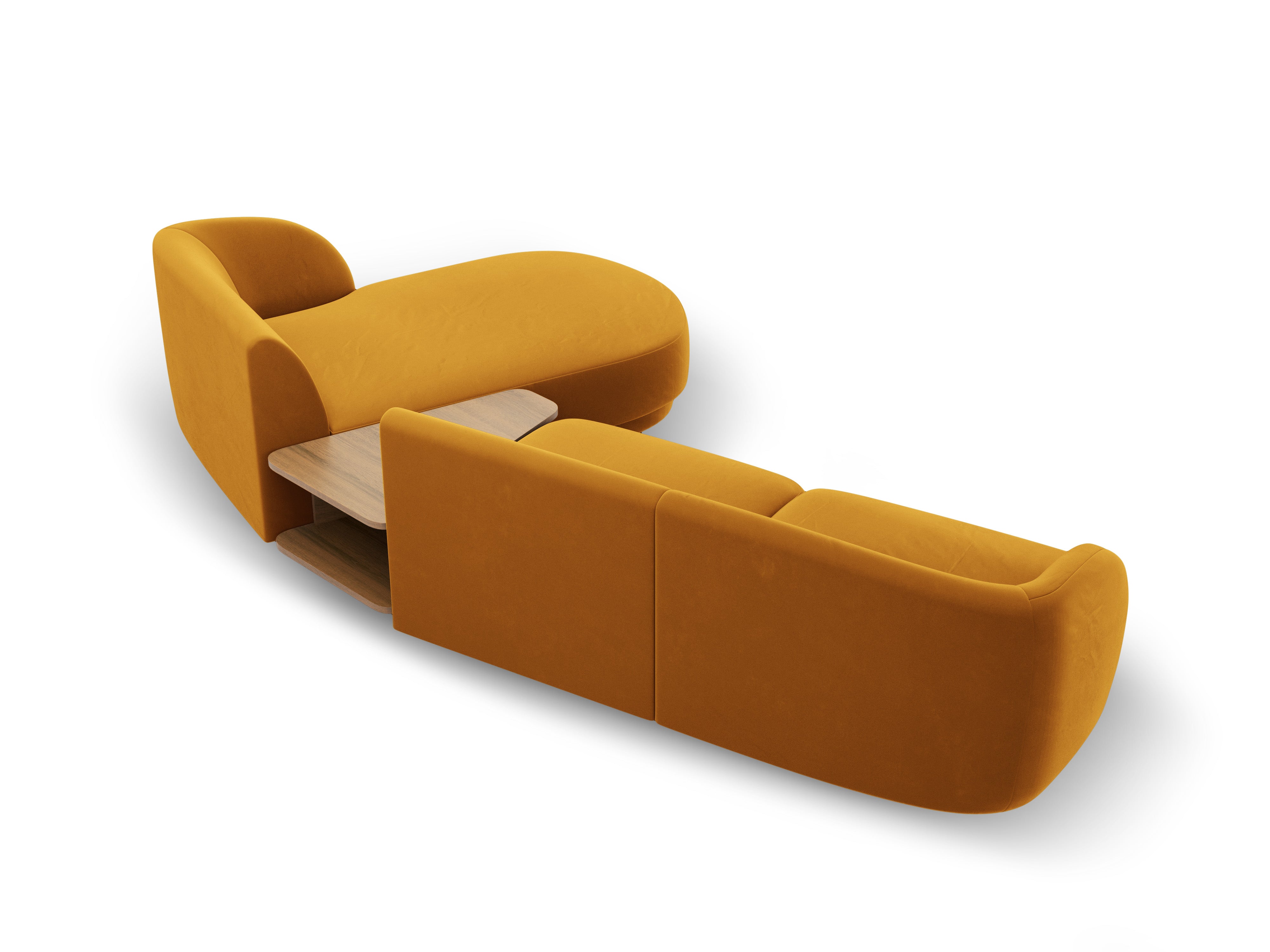 Ecksofa Miley 303x178cm, Material: Samt