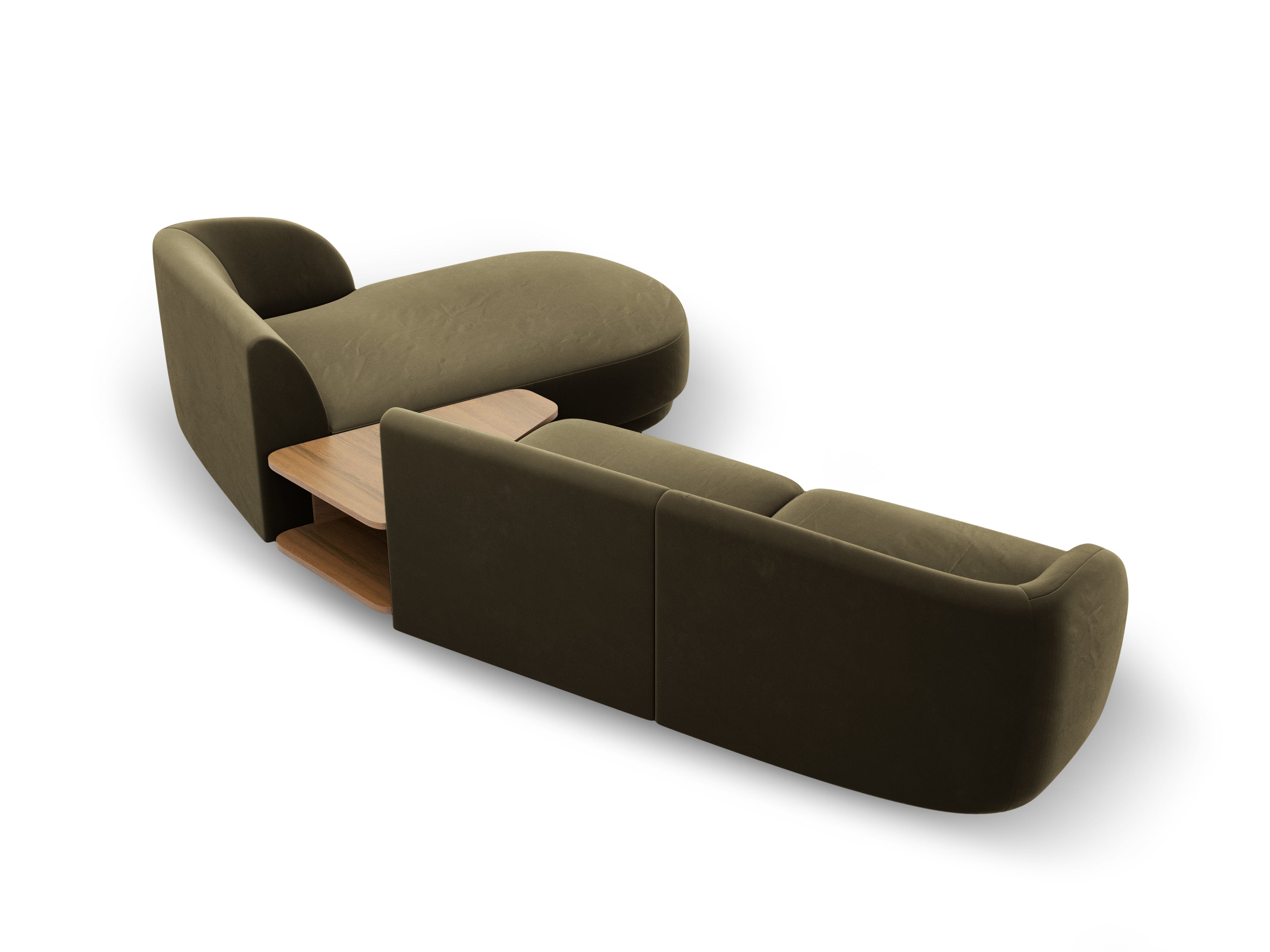 Ecksofa Miley 303x178cm, Material: Samt