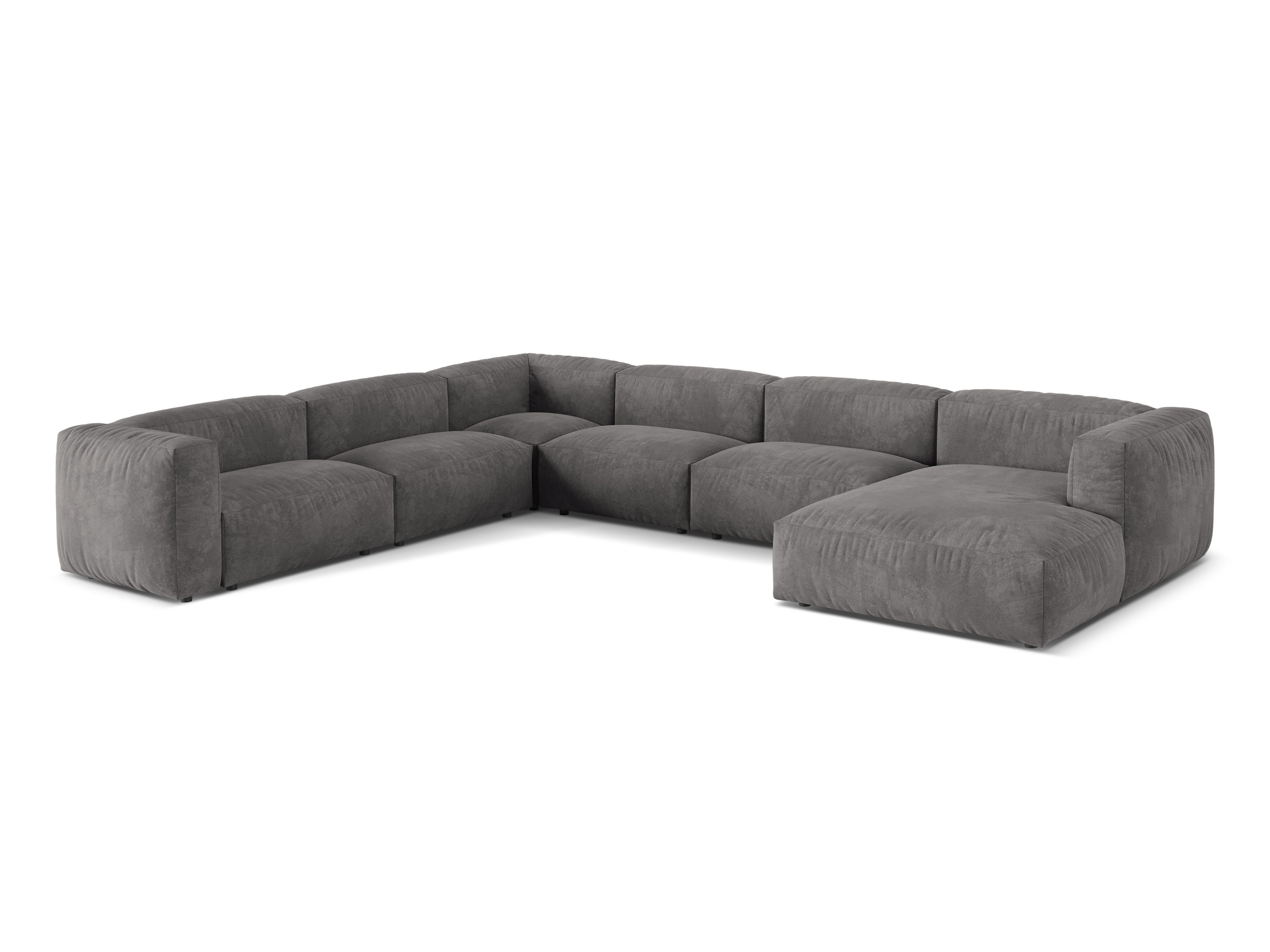 Eckgarnitur Martina, 404x312cm, Material: Samt