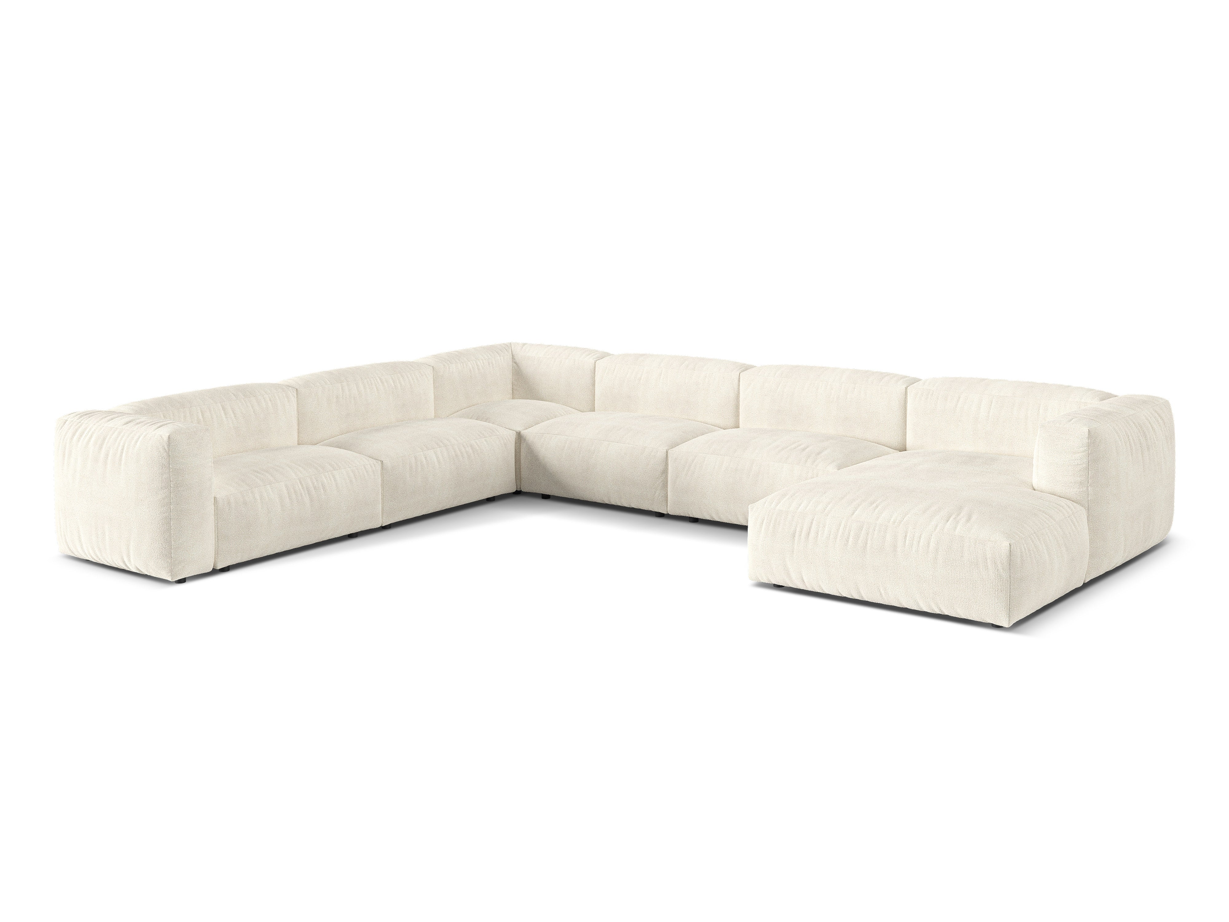 Eckgarnitur Martina, 404x312cm, Material: Boucle