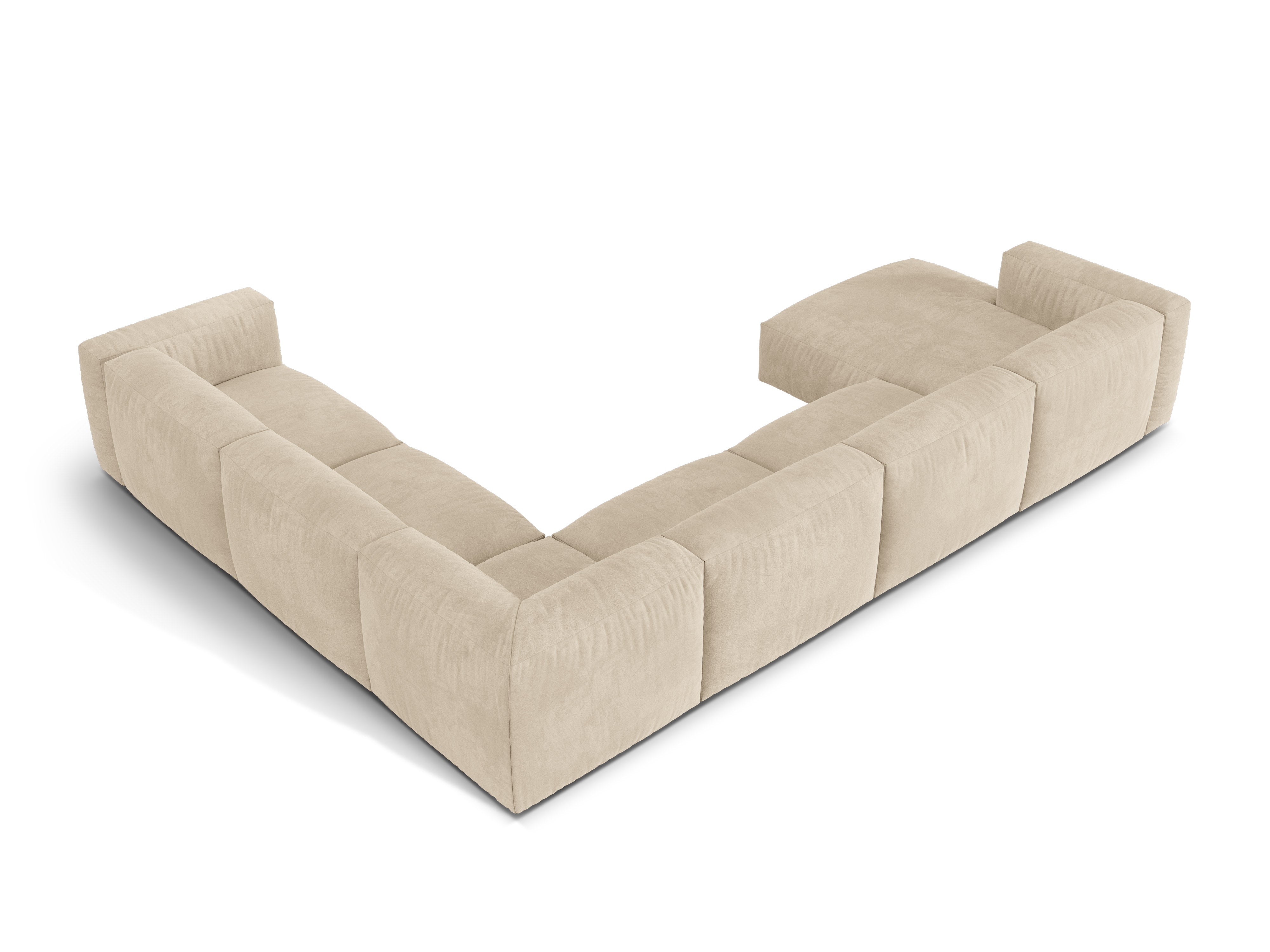 Eckgarnitur Martina, 404x312cm, Material: Samt