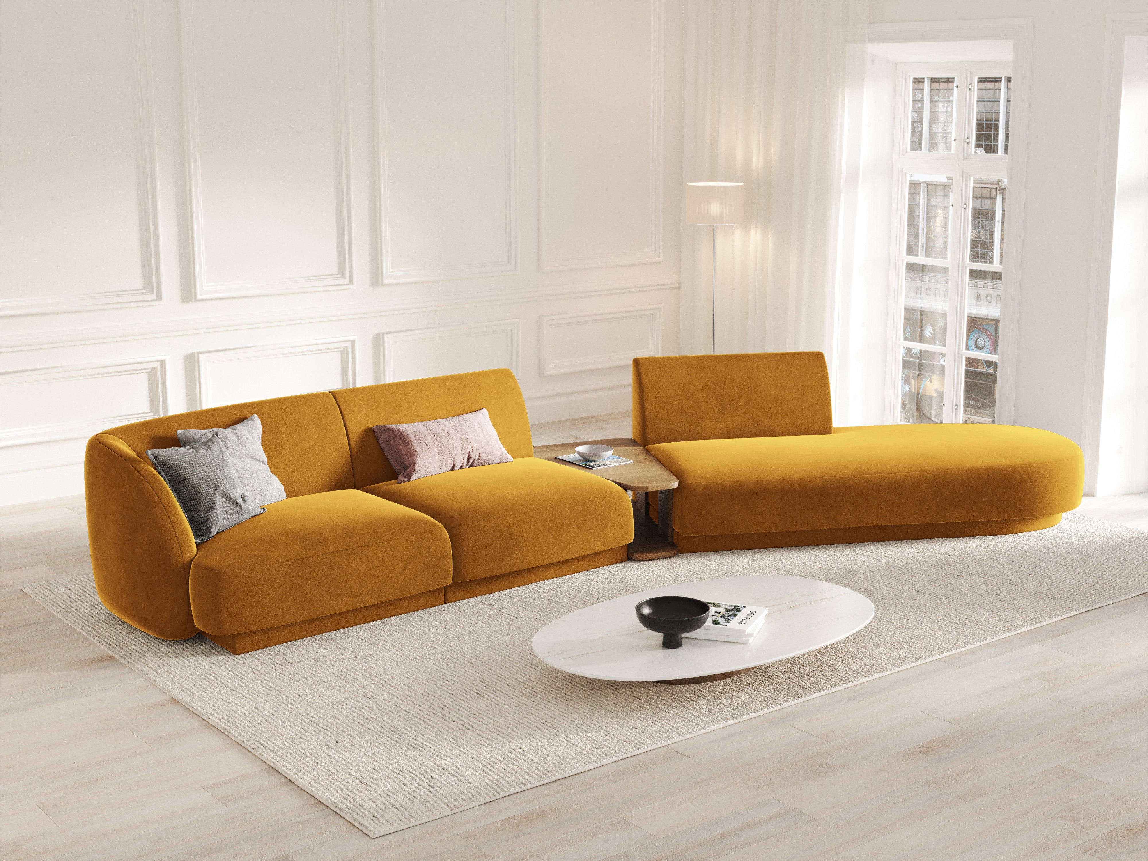 Sofa Miley 358x153cm, Material: Samt