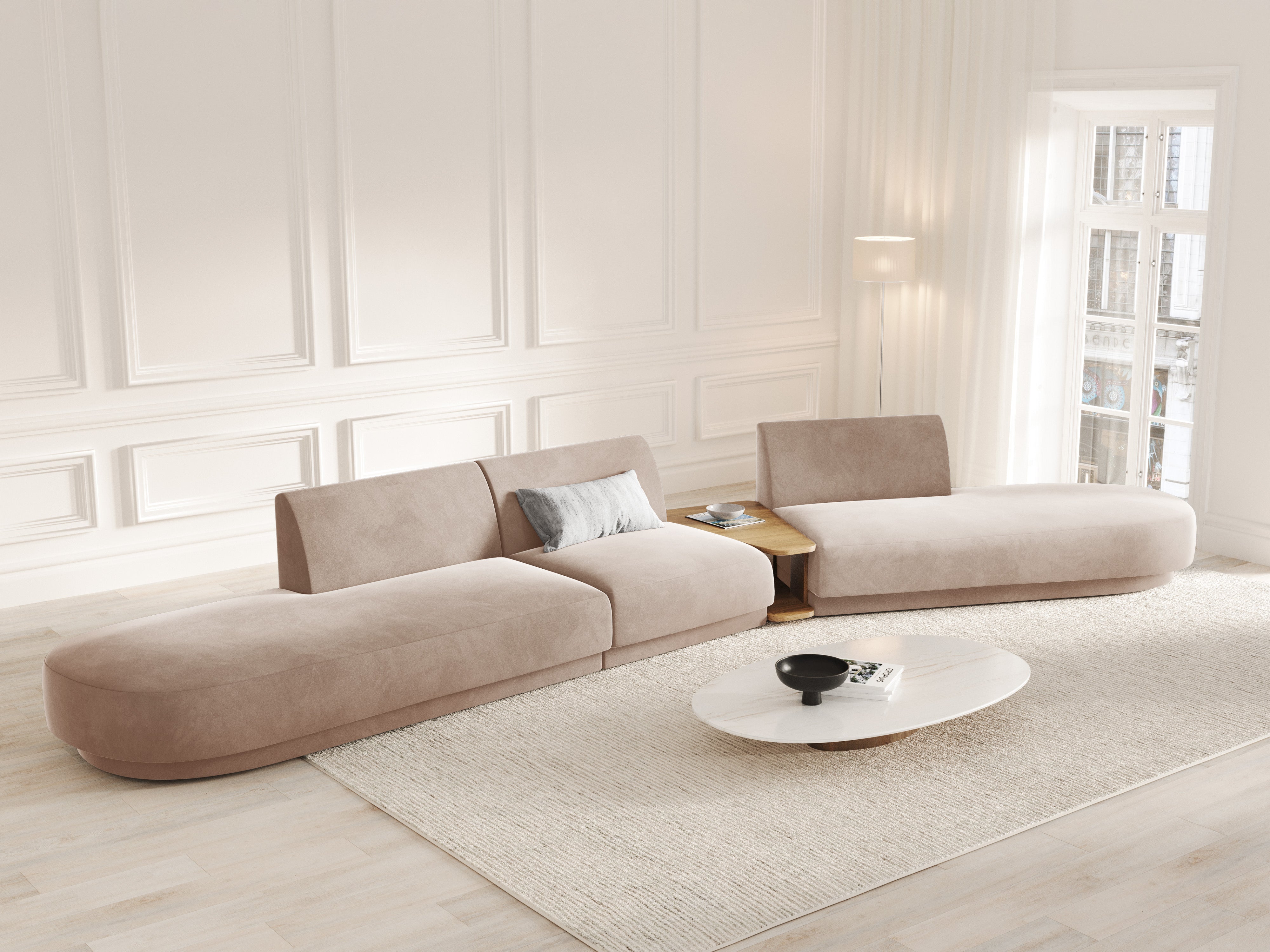 Sofa Miley 430x154cm, Material: Samt