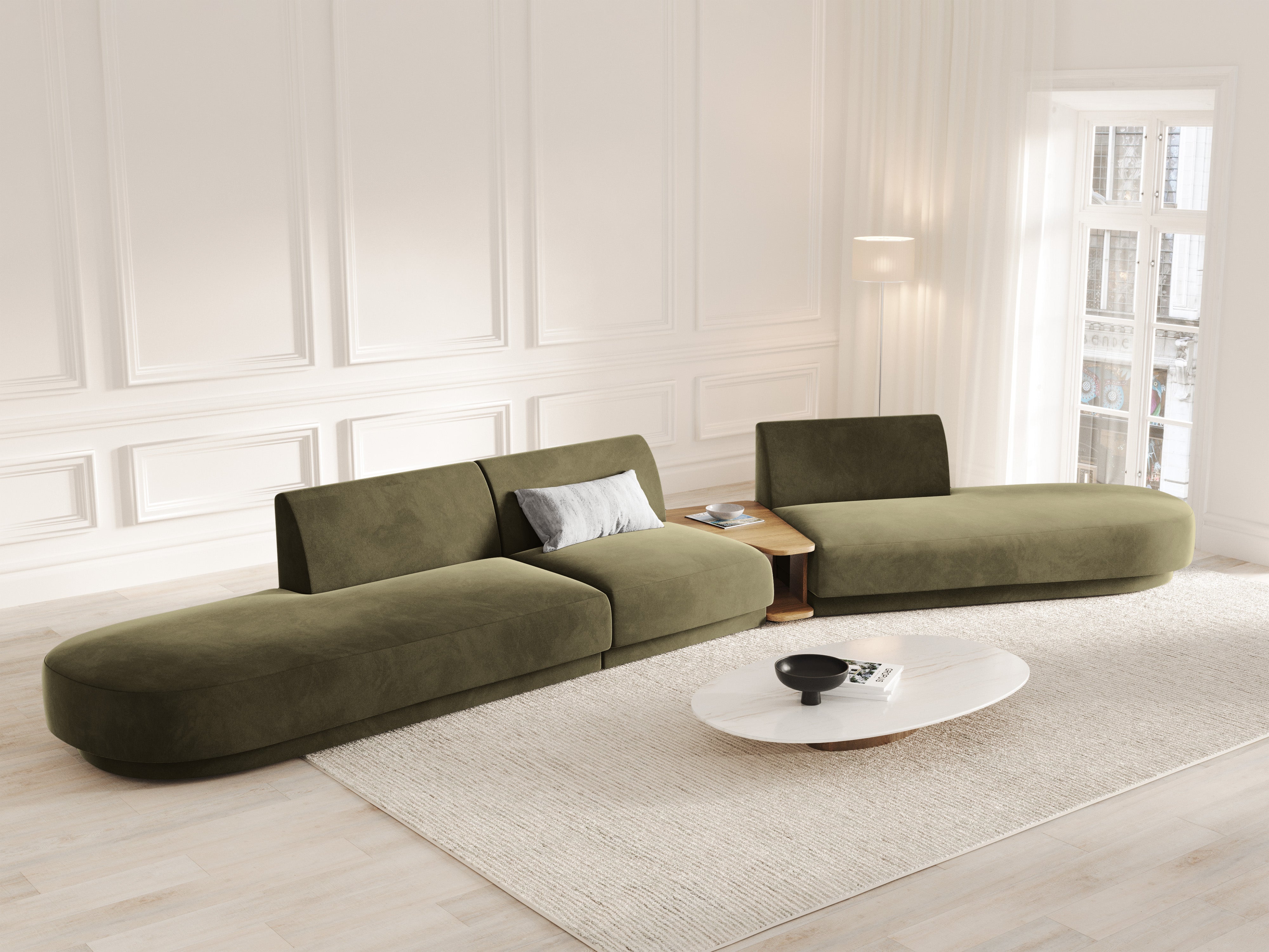 Sofa Miley 430x154cm, Material: Samt