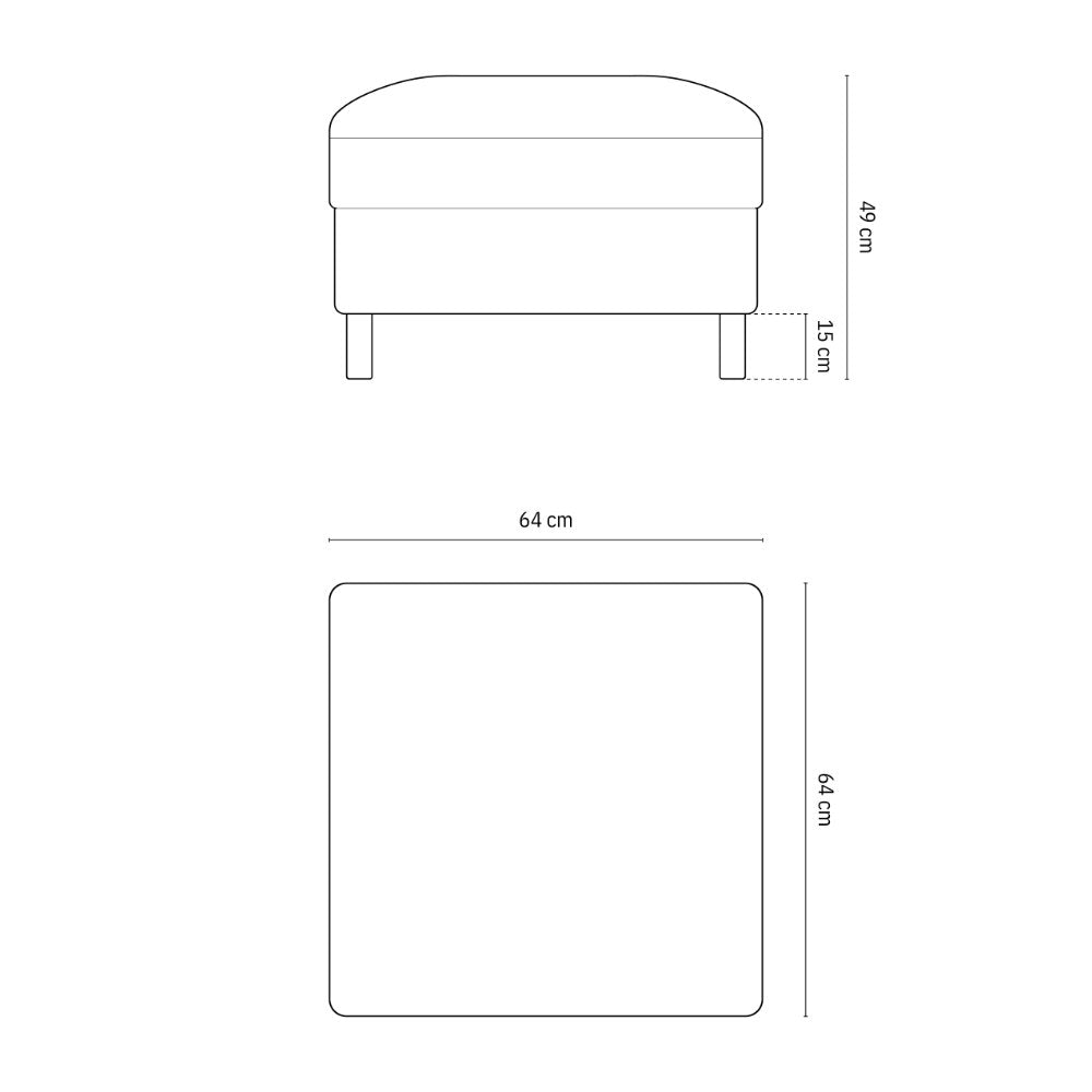 Eden Hocker, 64x64cm, Material: Samt