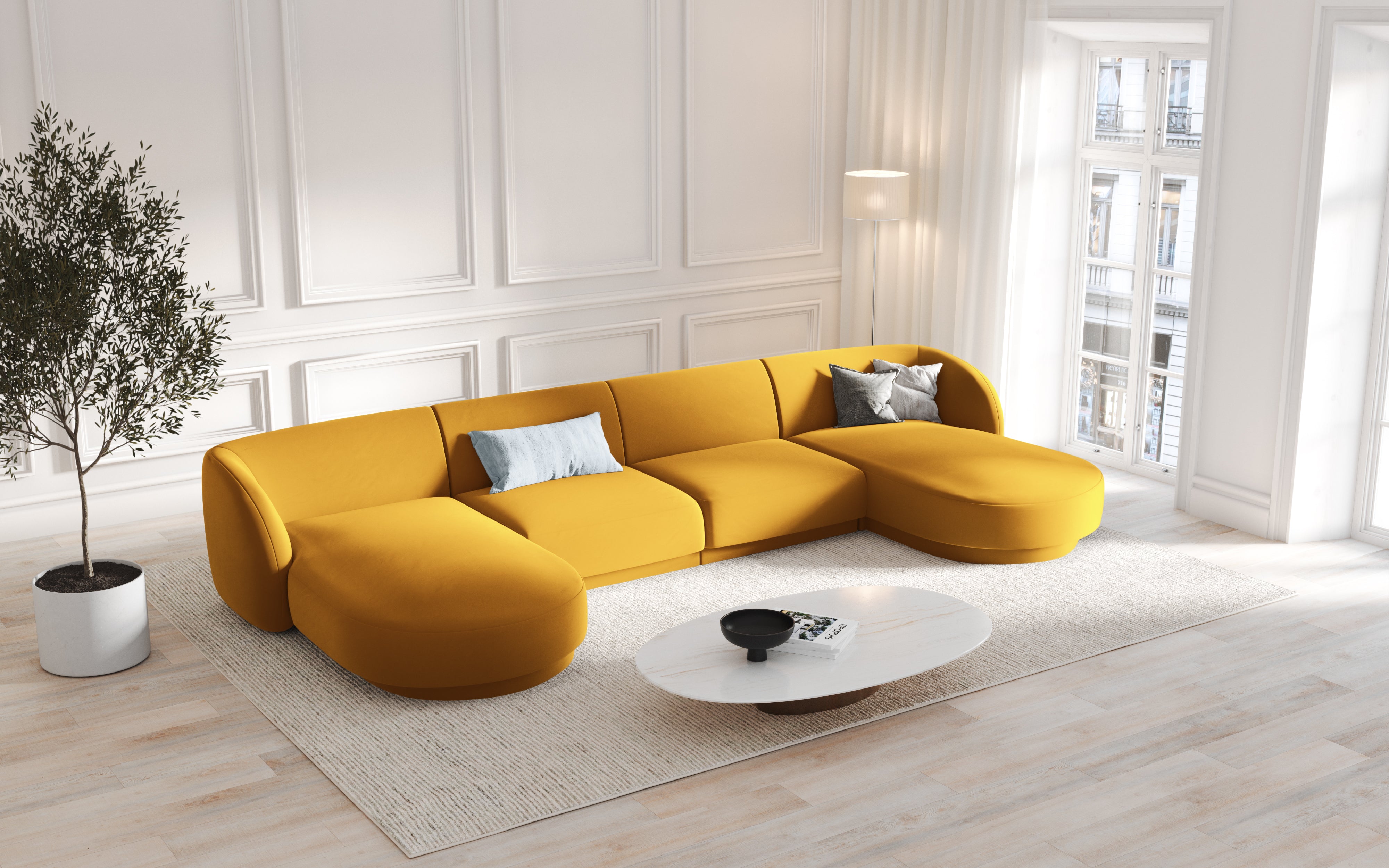 Sofa Miley Panorama, 330x156cm, Material: Samt