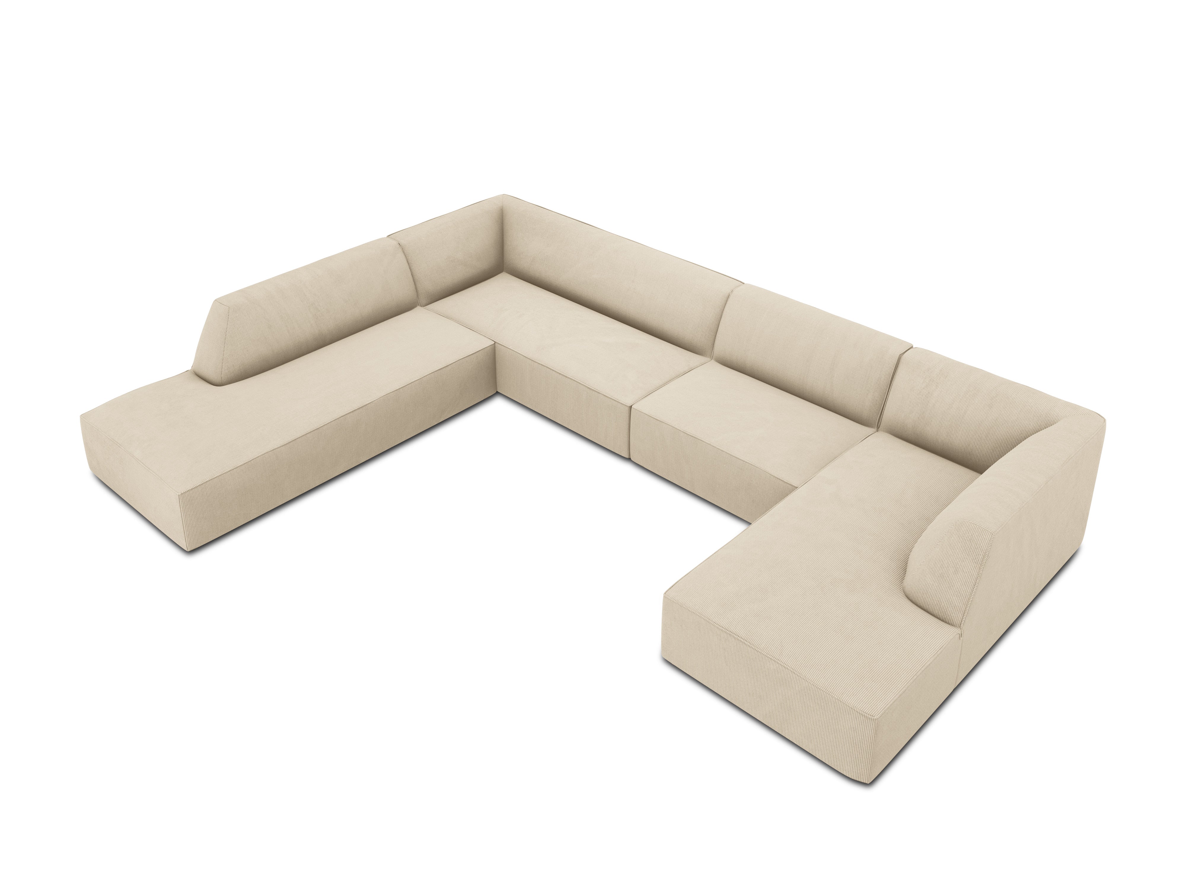 Ecksofa Ruby, 7 Sitze, 366x273cm, Material: Cord