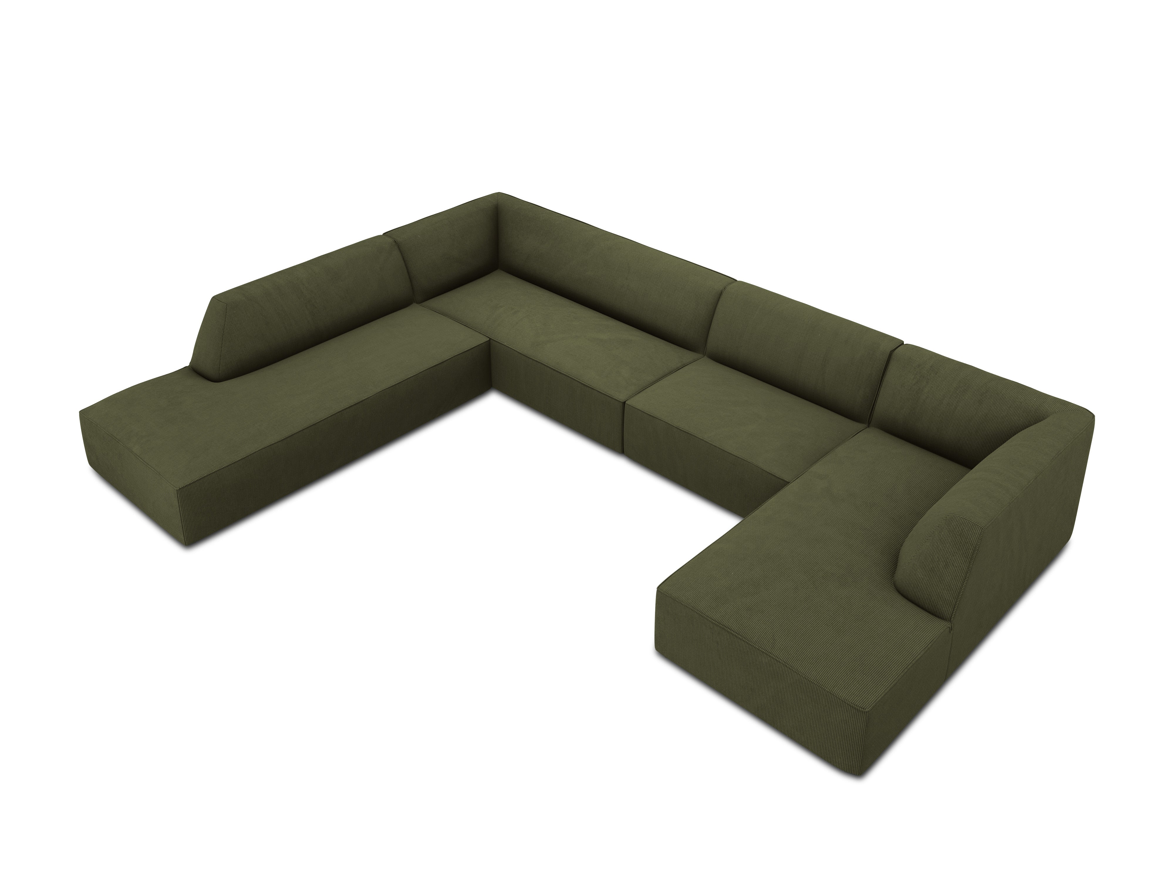 Ecksofa Ruby, 7 Sitze, 366x273cm, Material: Cord