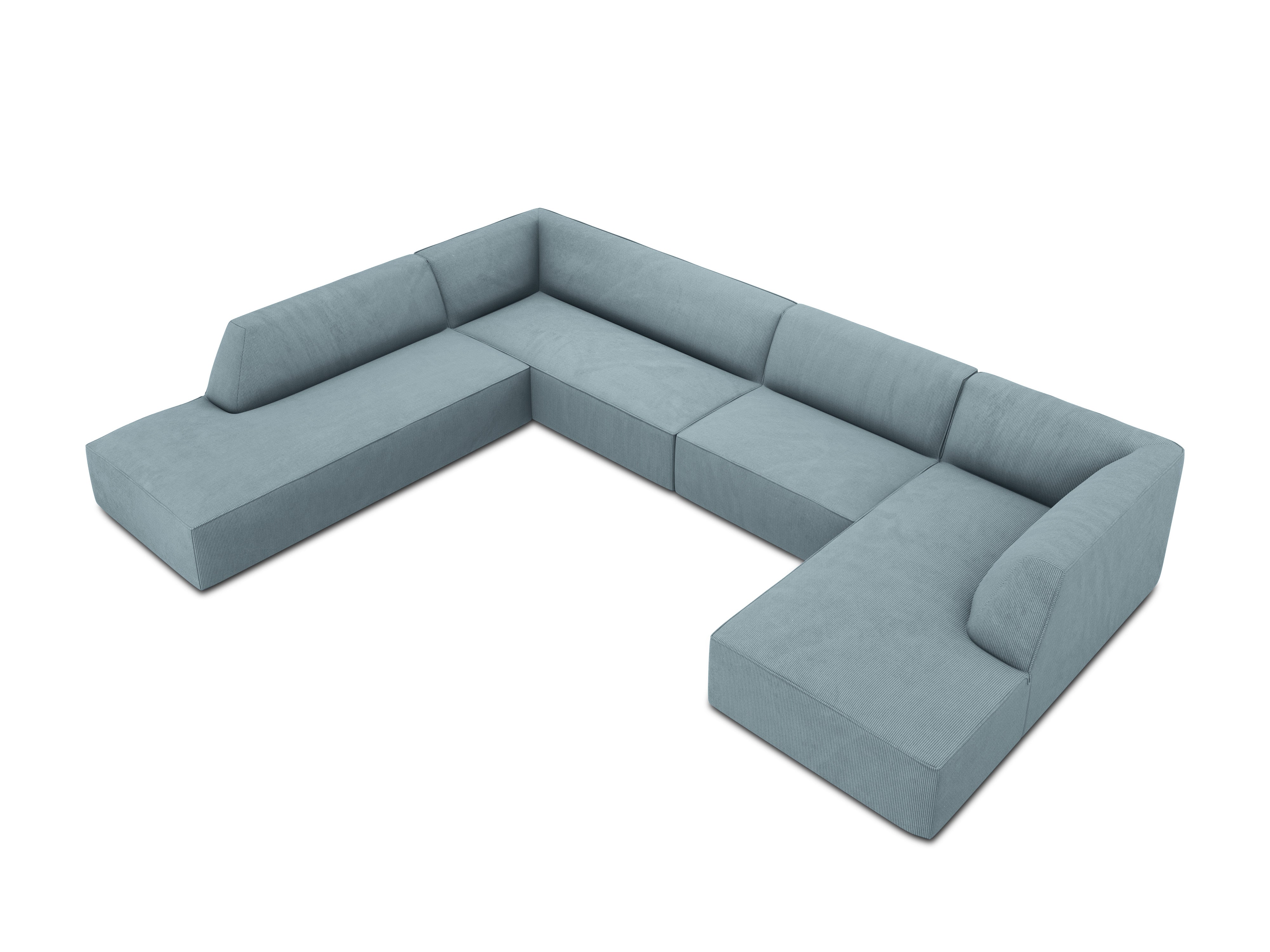 Ecksofa Ruby, 7 Sitze, 366x273cm, Material: Cord