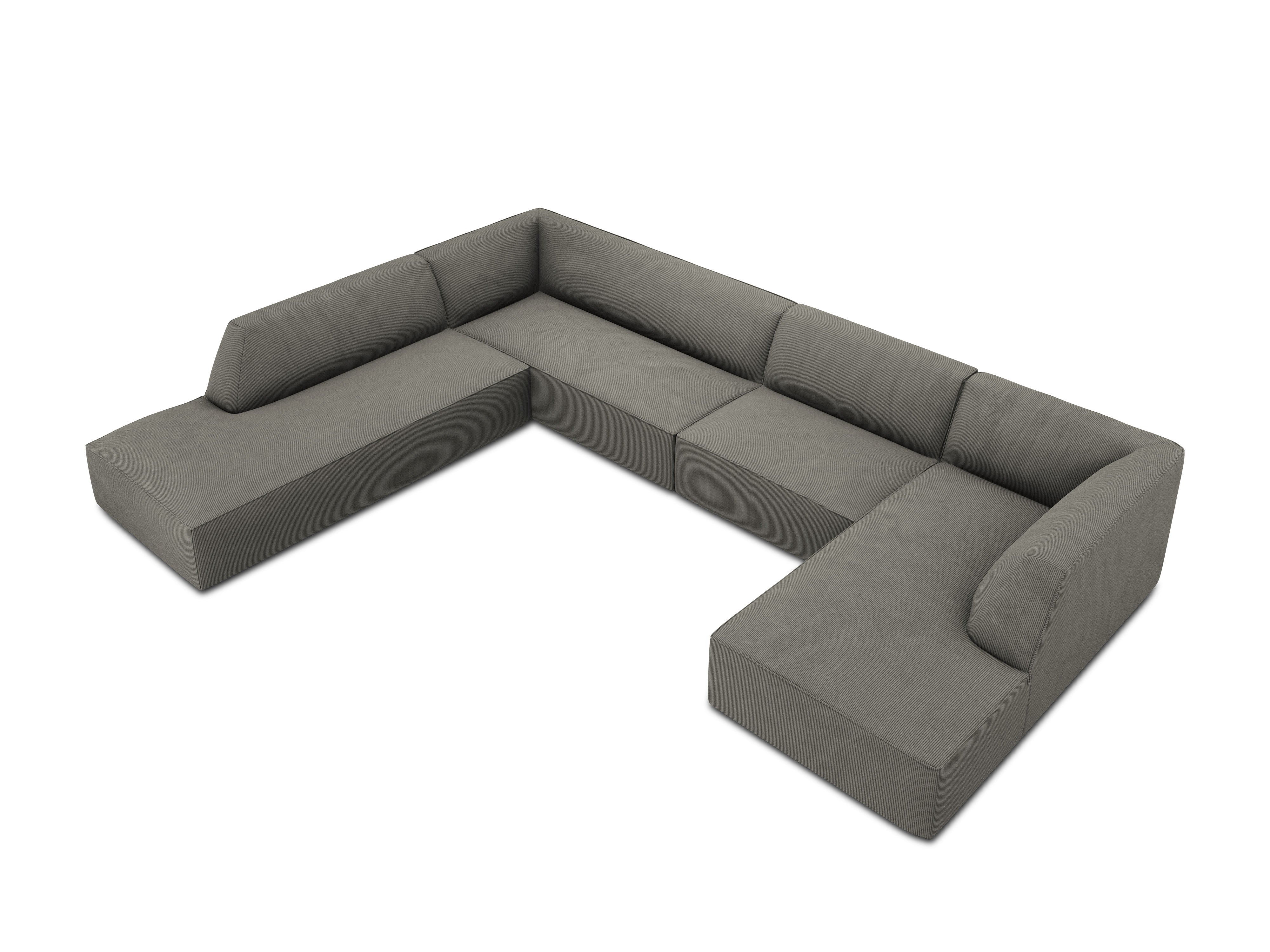 Ecksofa Ruby, 7 Sitze, 366x273cm, Material: Cord