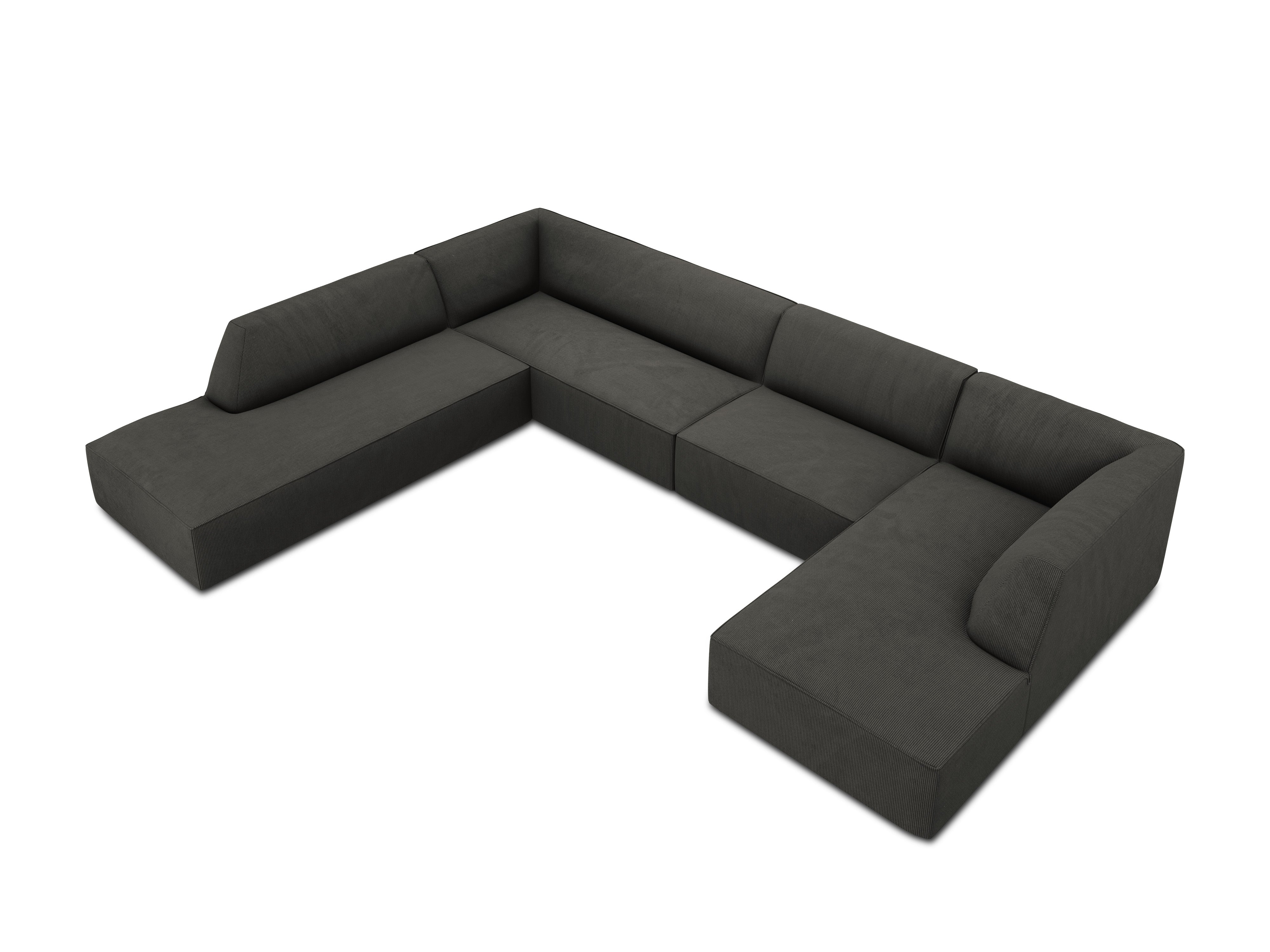 Ecksofa Ruby, 7 Sitze, 366x273cm, Material: Cord