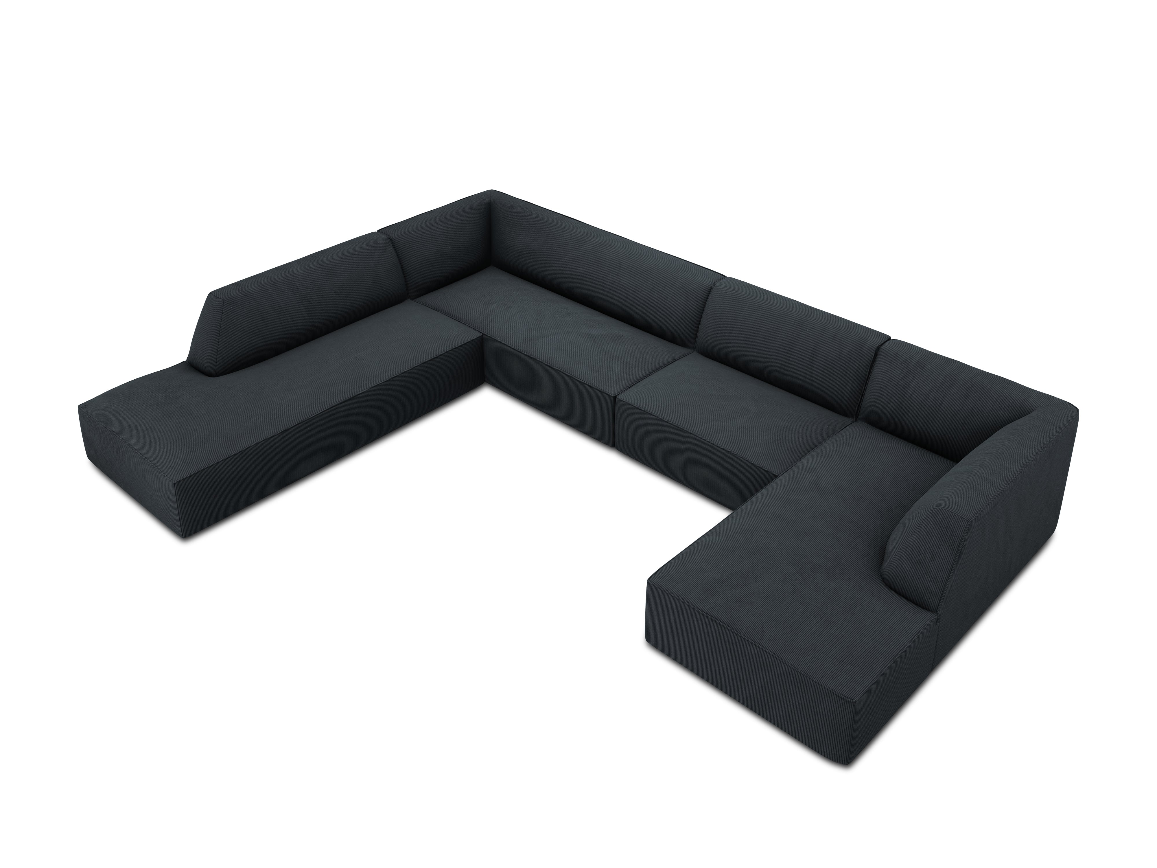 Ecksofa Ruby, 7 Sitze, 366x273cm, Material: Cord
