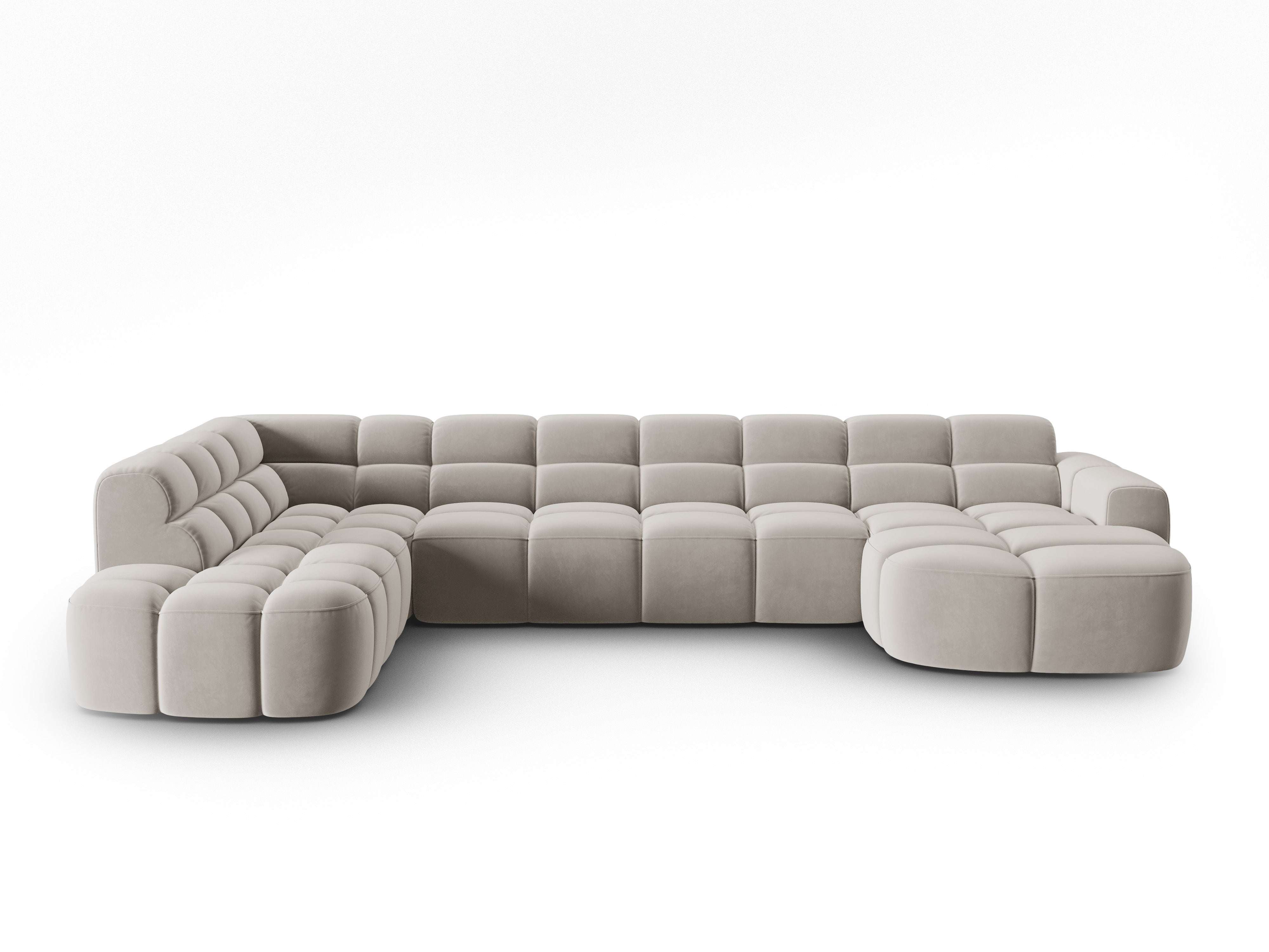 Ecksofa Lisa 387x234cm, Material: Samt