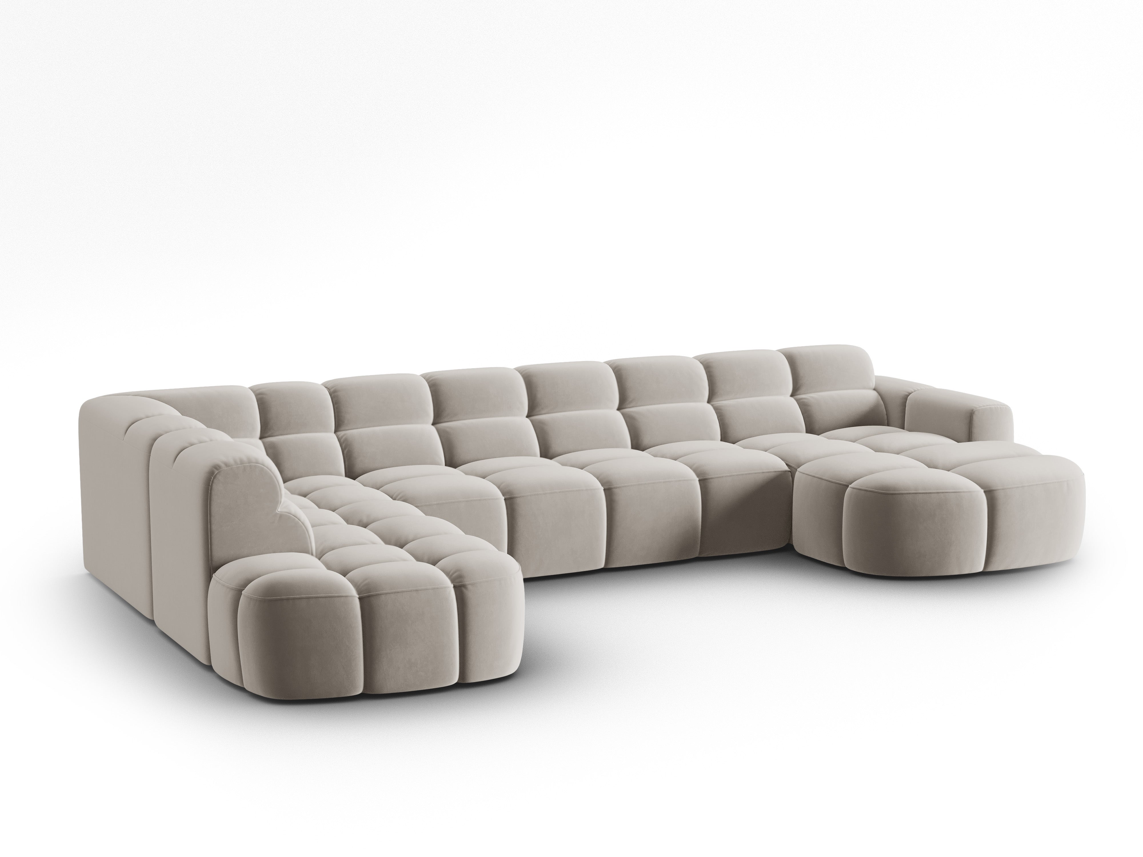 Ecksofa Lisa 387x234cm, Material: Samt