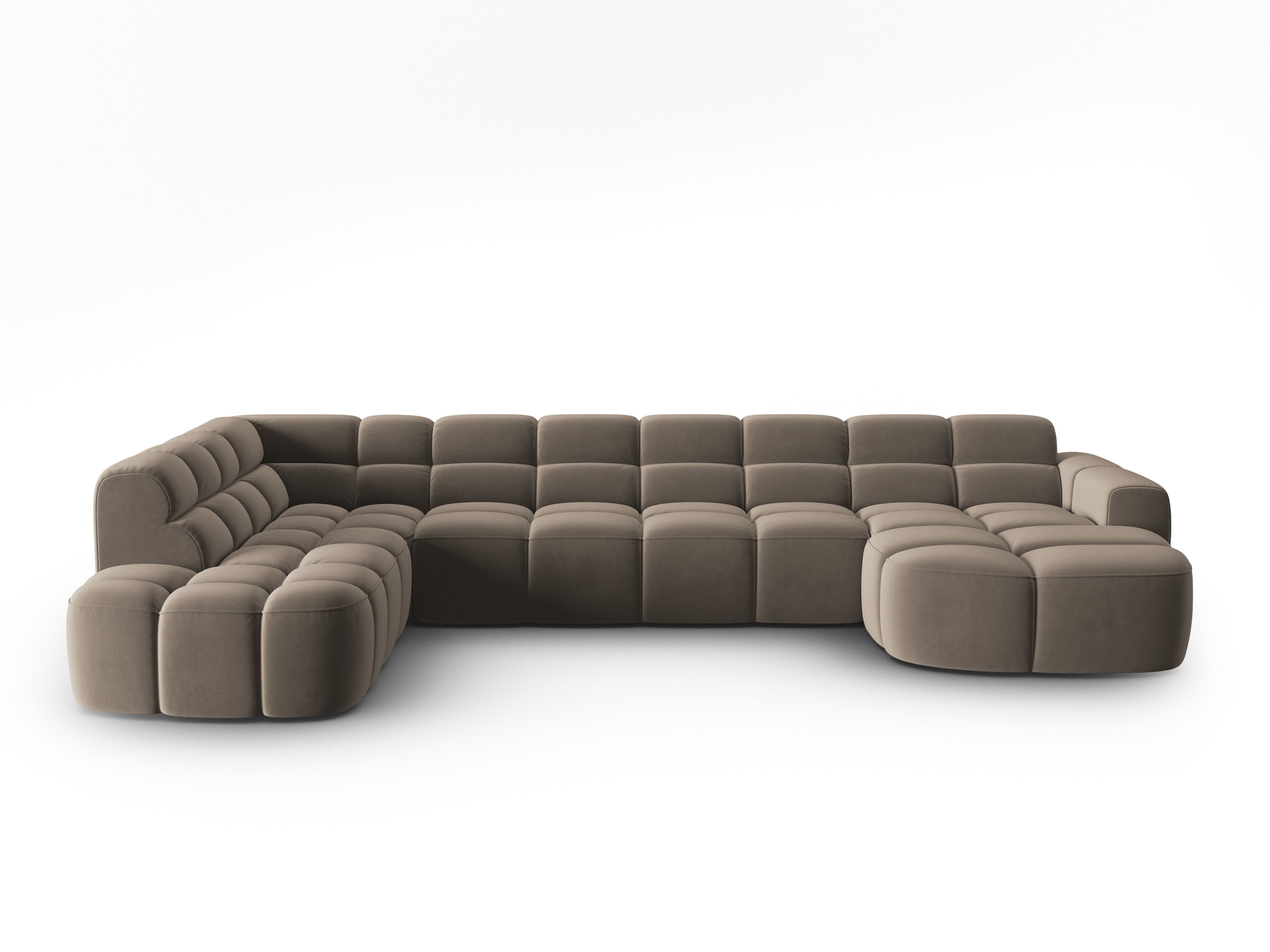 Ecksofa Lisa 387x234cm, Material: Samt