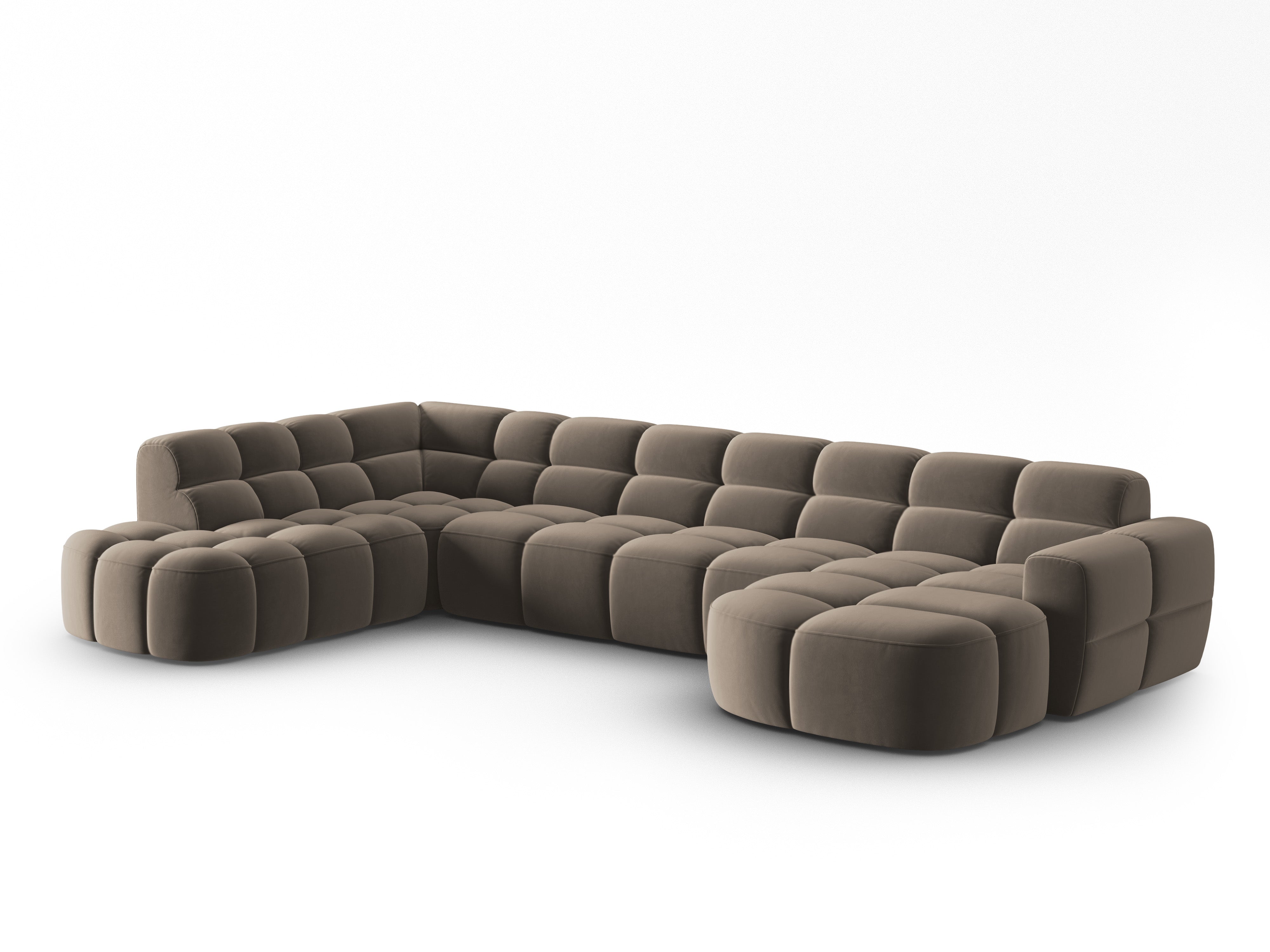 Ecksofa Lisa 387x234cm, Material: Samt