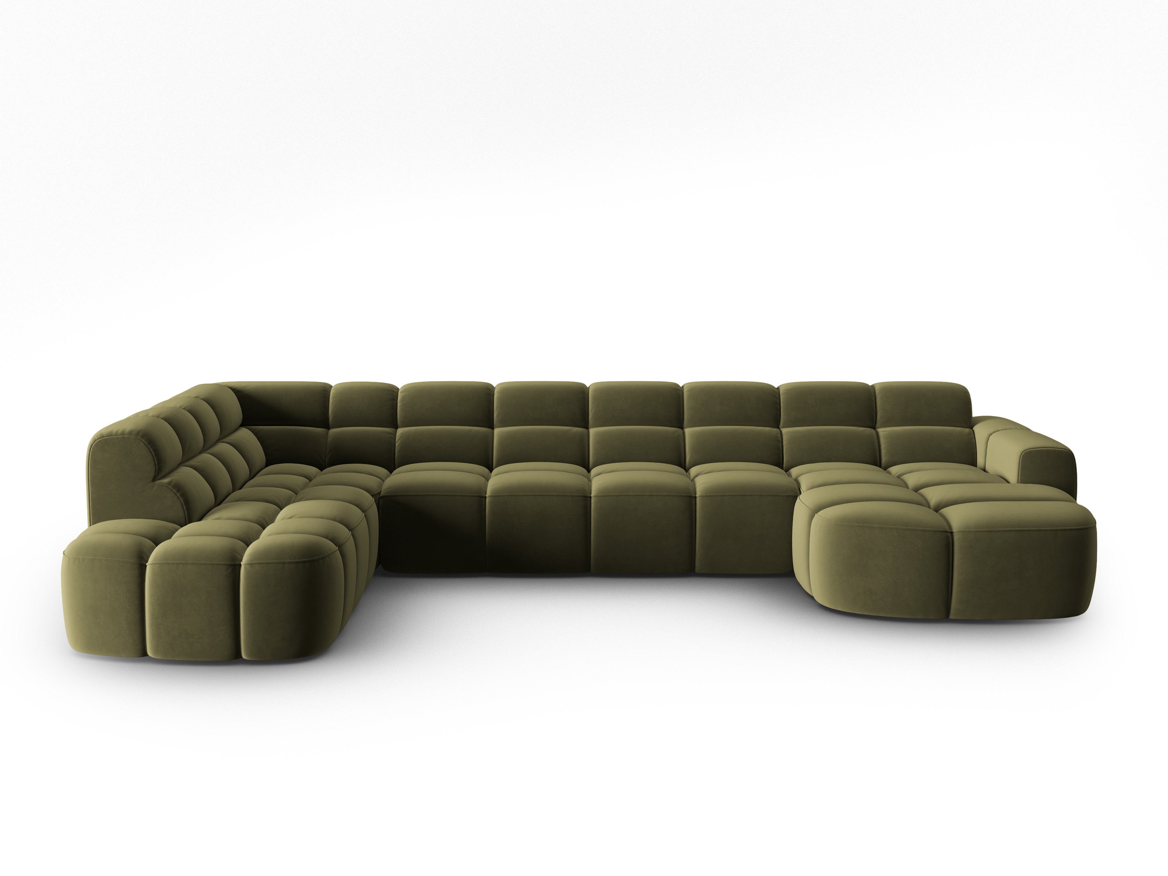 Ecksofa Lisa 387x234cm, Material: Samt