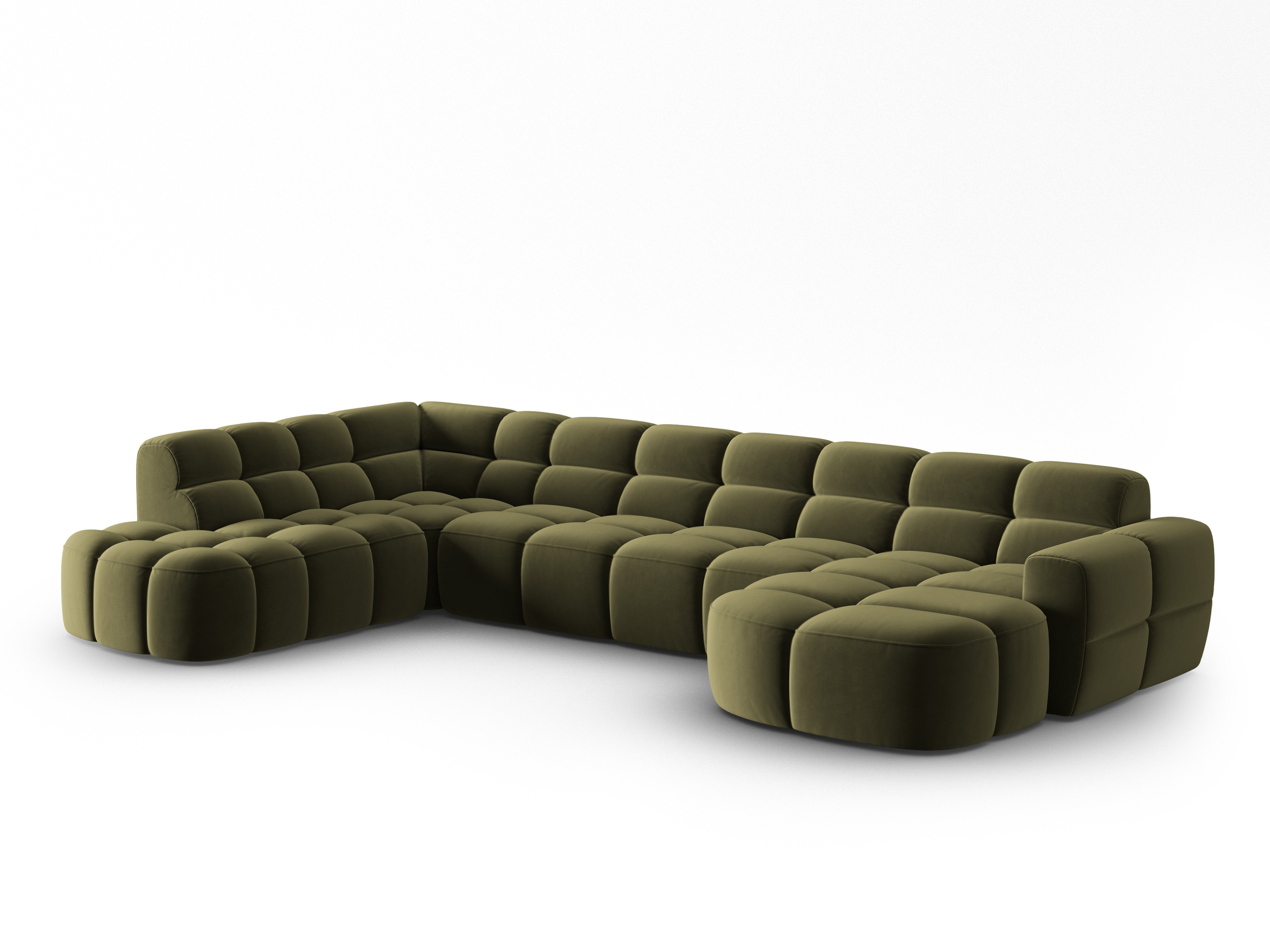 Ecksofa Lisa 387x234cm, Material: Samt