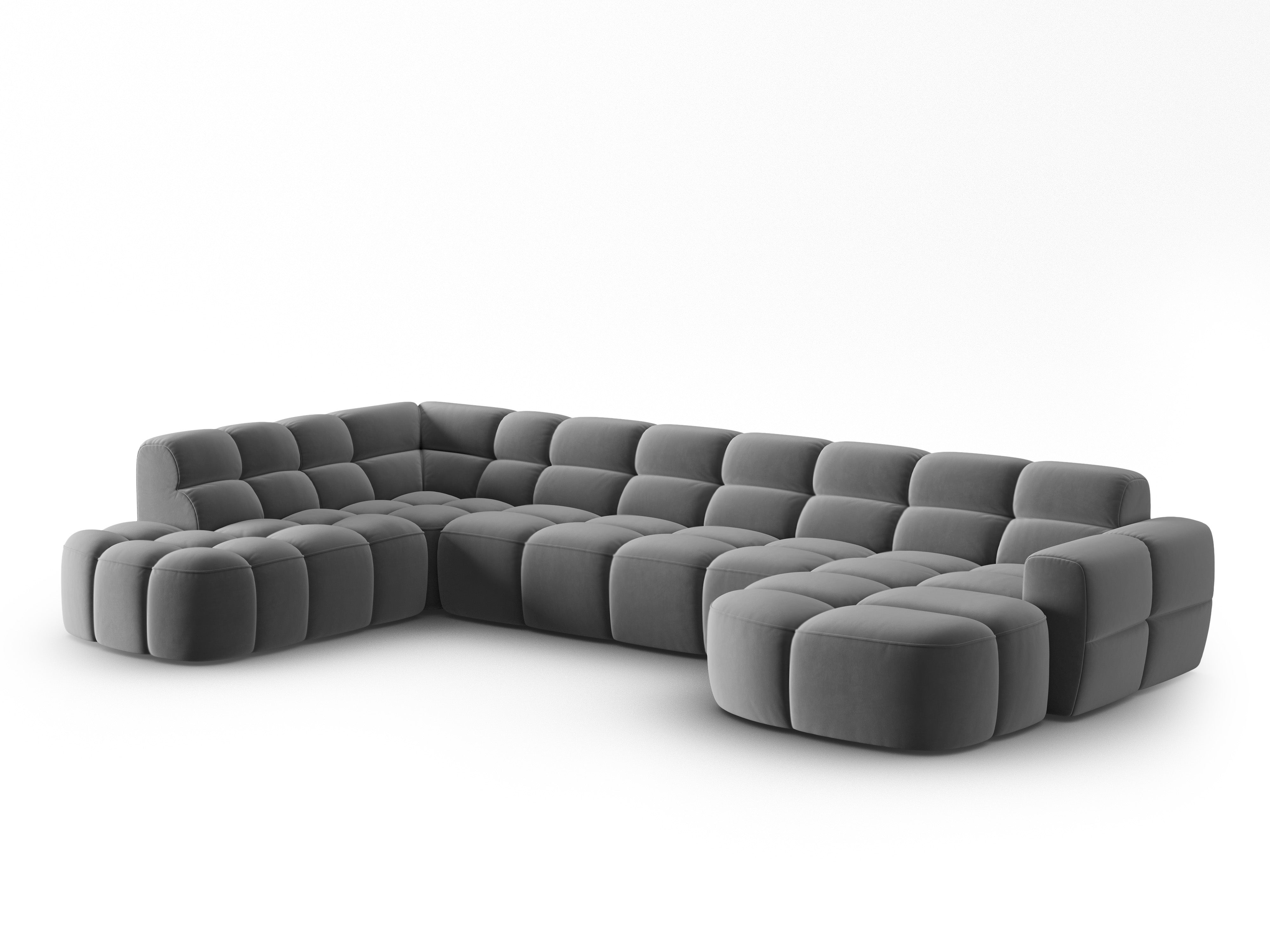 Ecksofa Lisa 387x234cm, Material: Samt