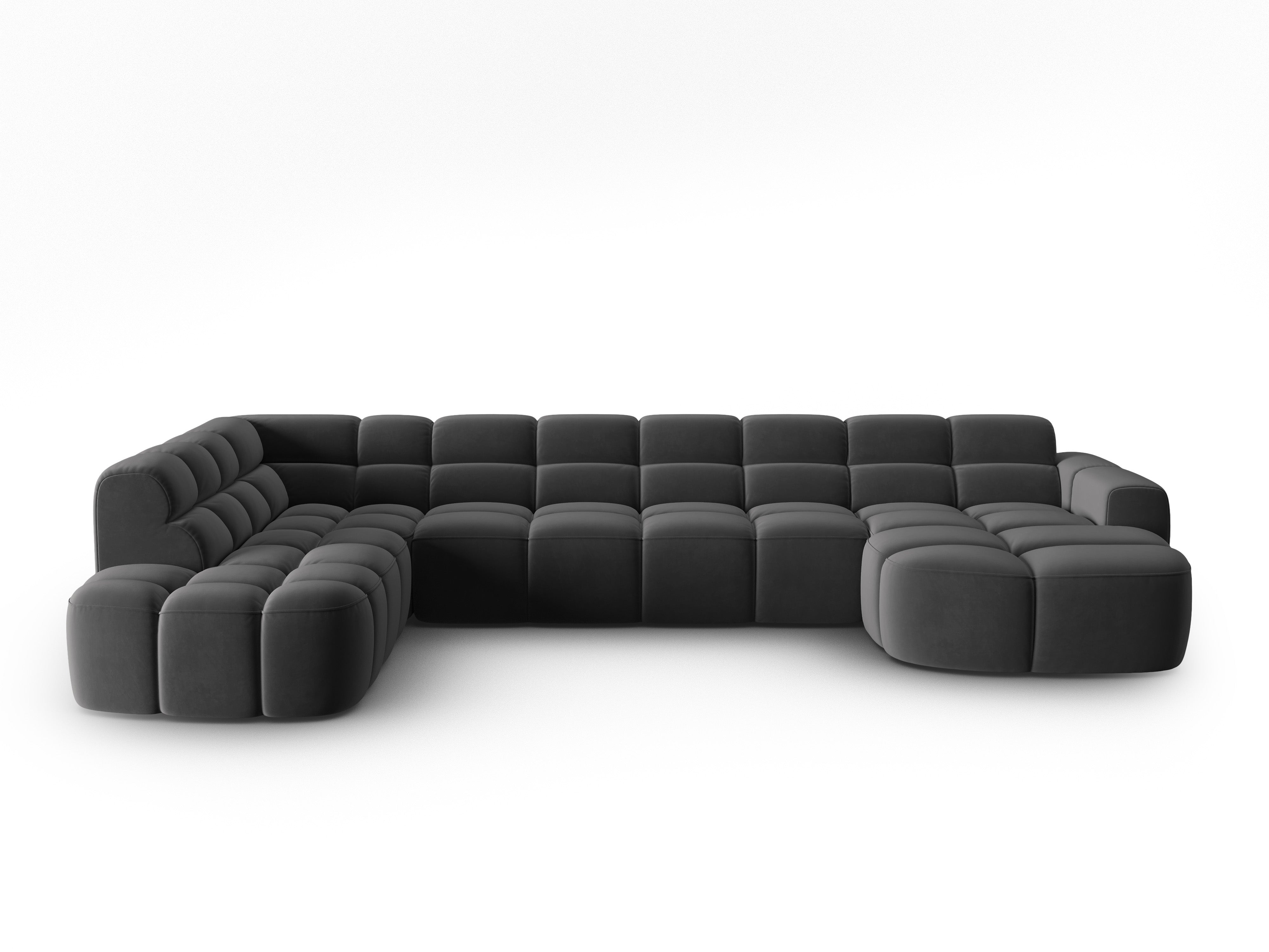 Ecksofa Lisa 387x234cm, Material: Samt