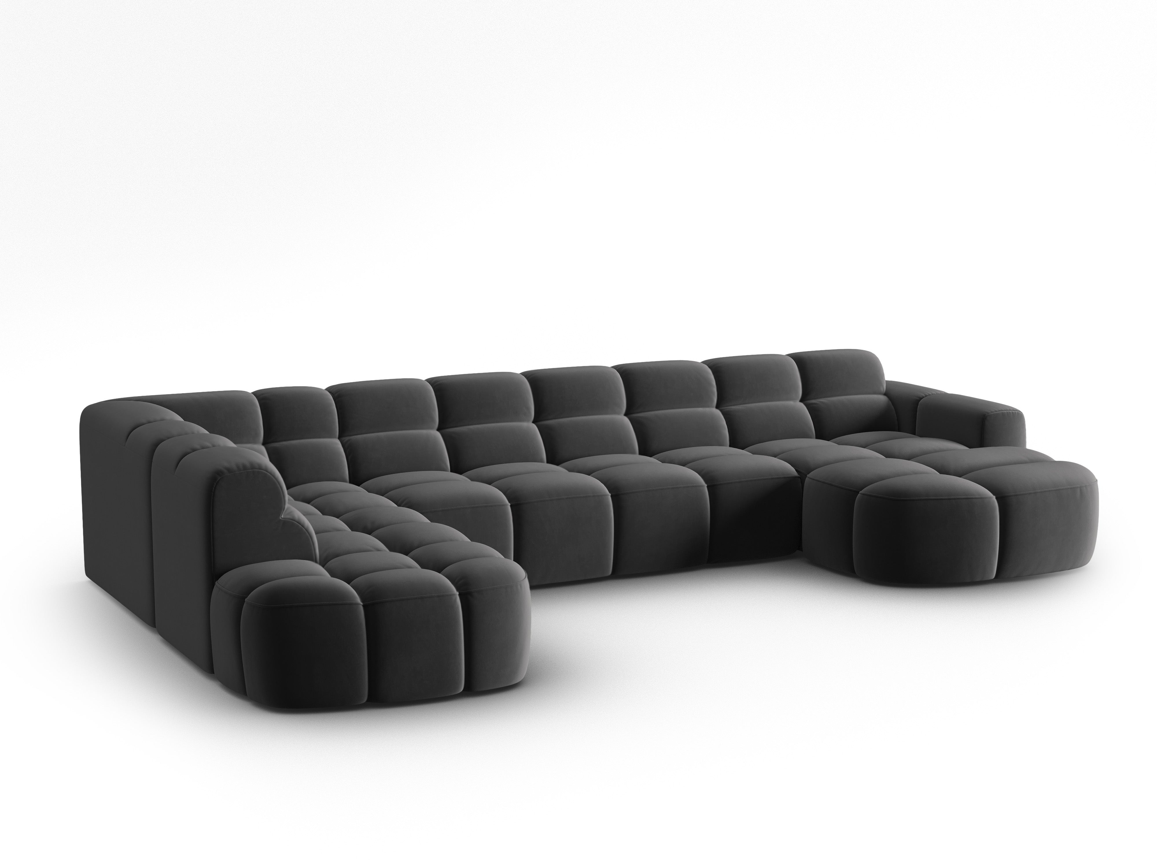 Ecksofa Lisa 387x234cm, Material: Samt