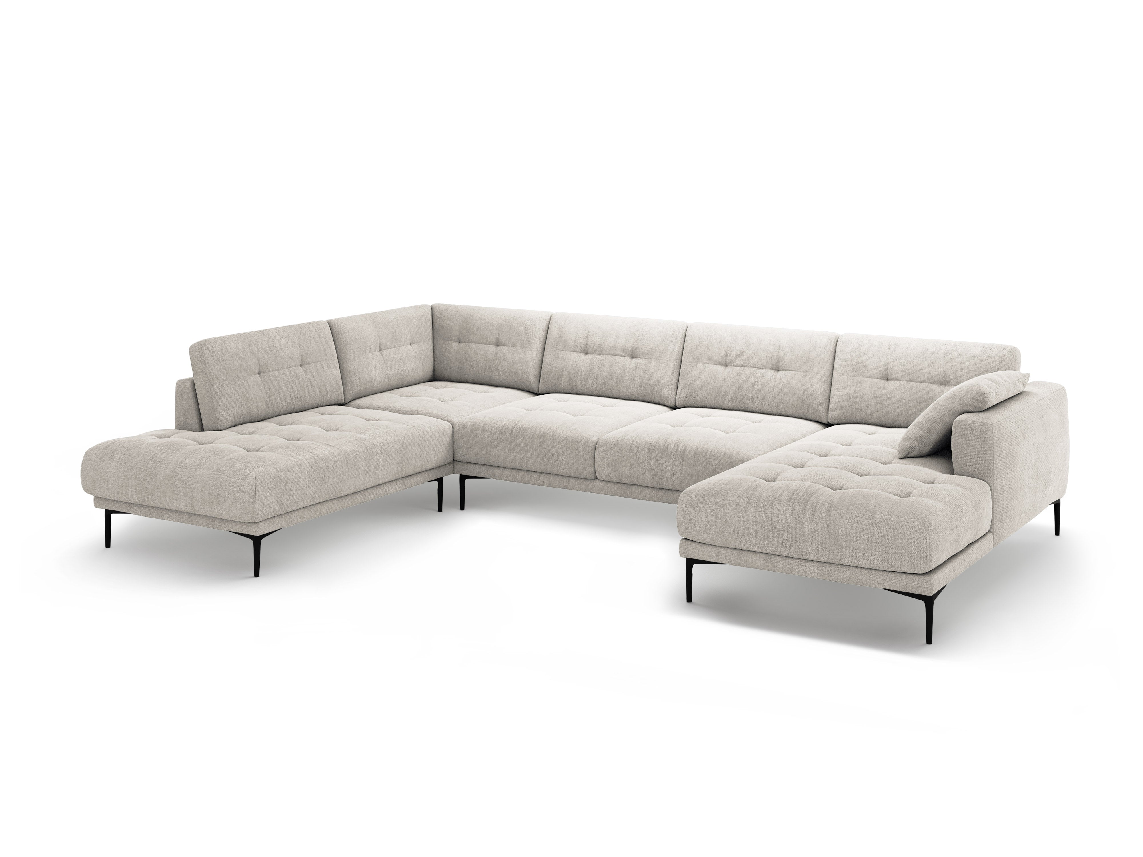 Eckgarnitur Bemy, 373x240cm, Material: Strukturstoff