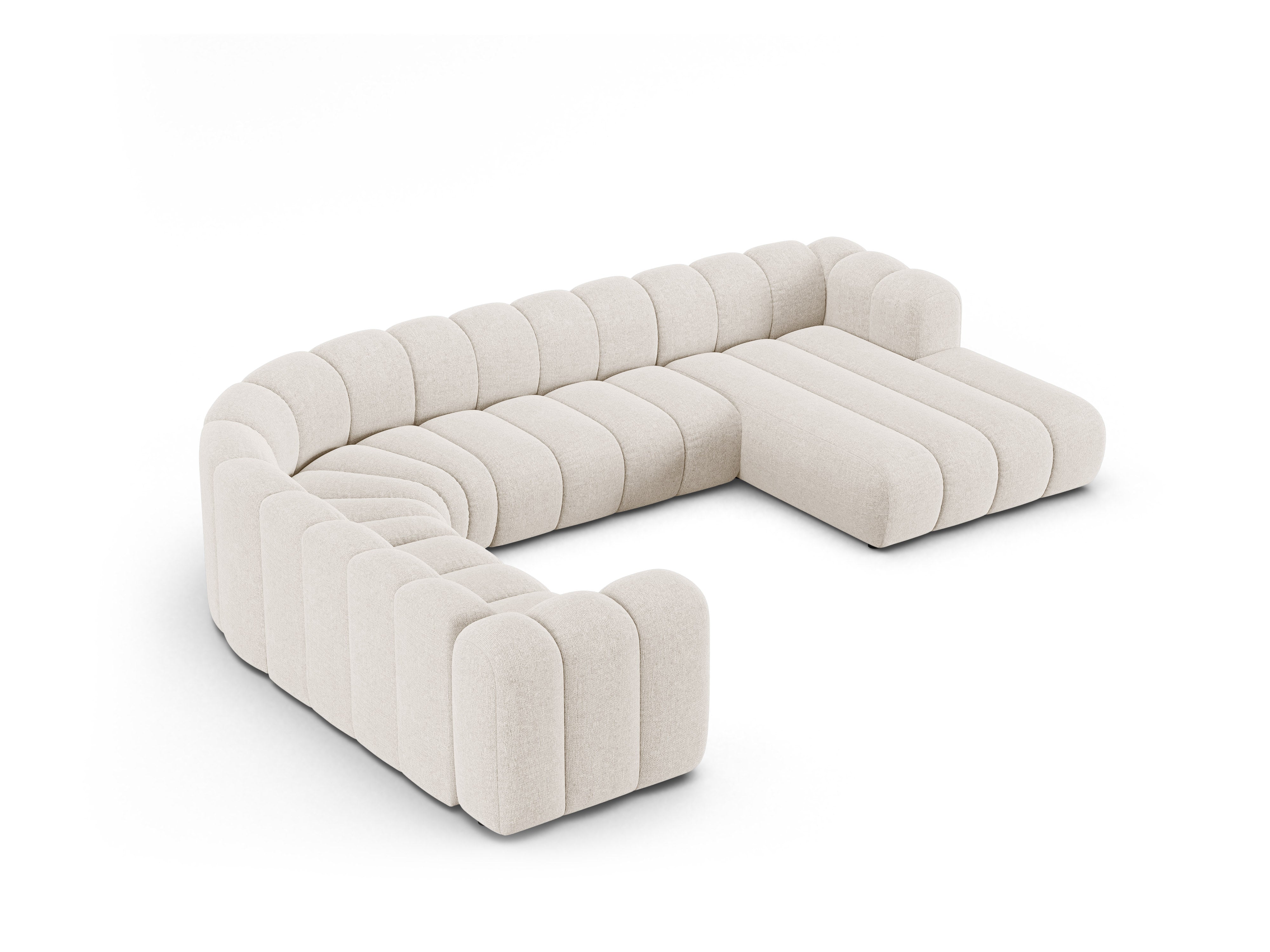 Ecksofa Lupine 370x280cm, Material: Chenille Eden