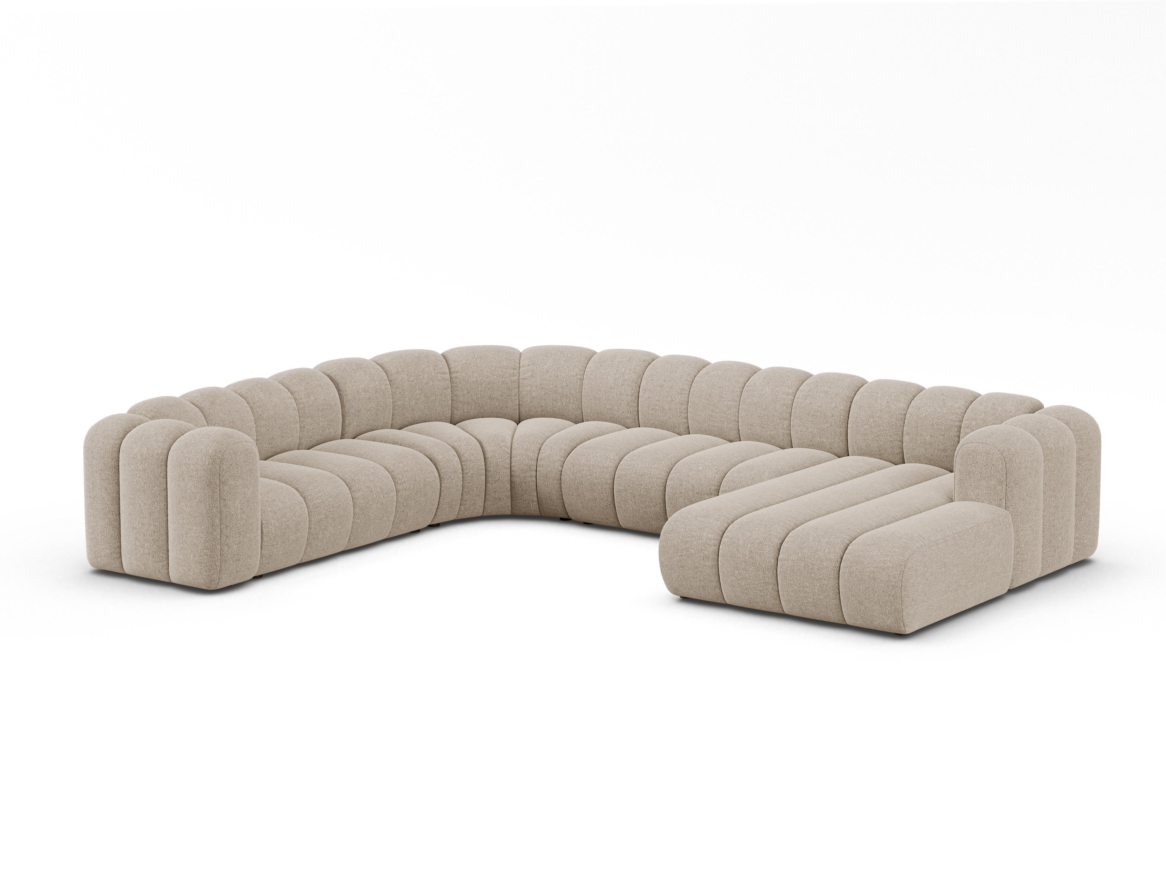 Ecksofa Lupine 370x280cm, Material: Chenille Eden