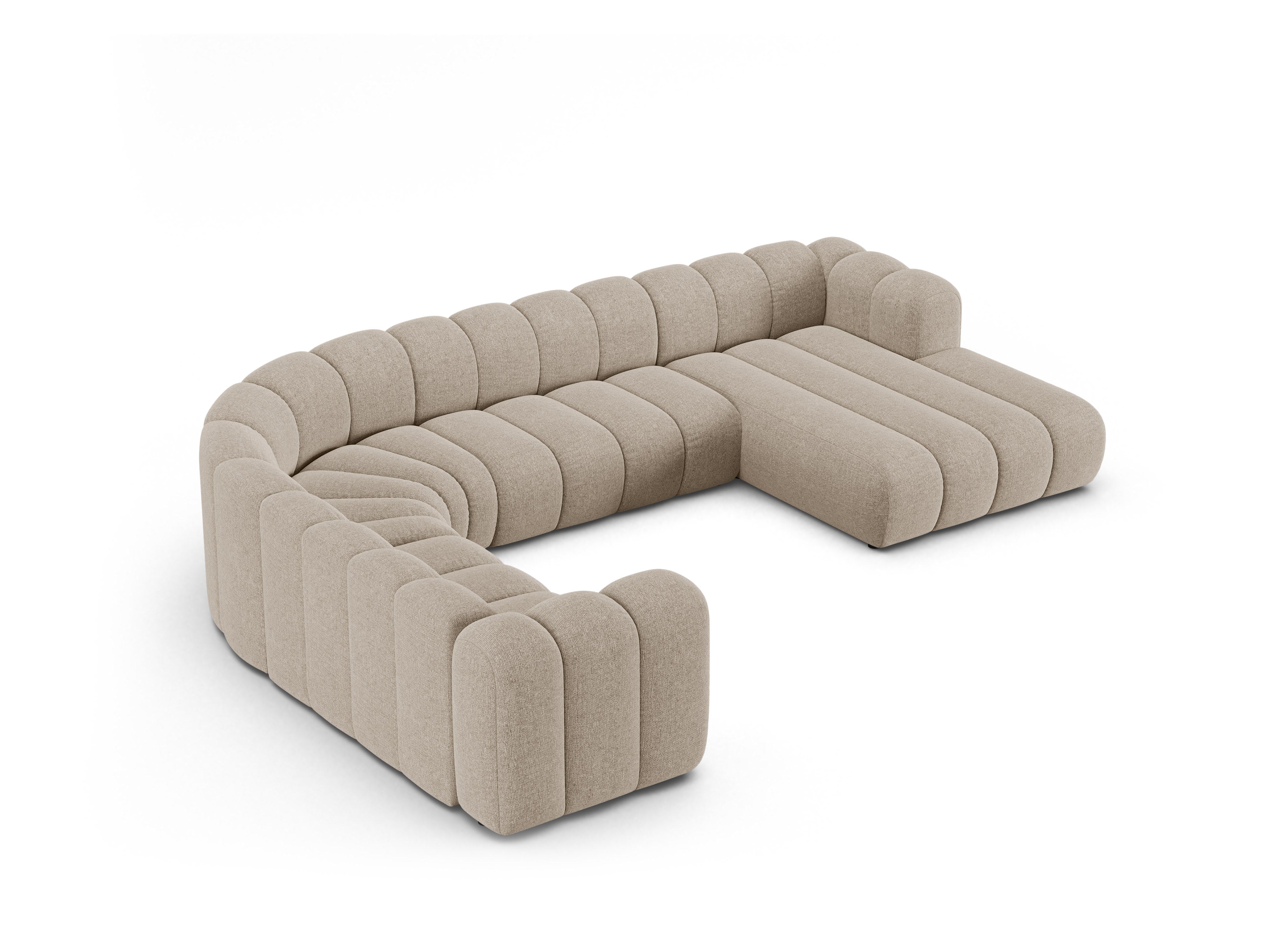 Ecksofa Lupine 370x280cm, Material: Chenille Eden