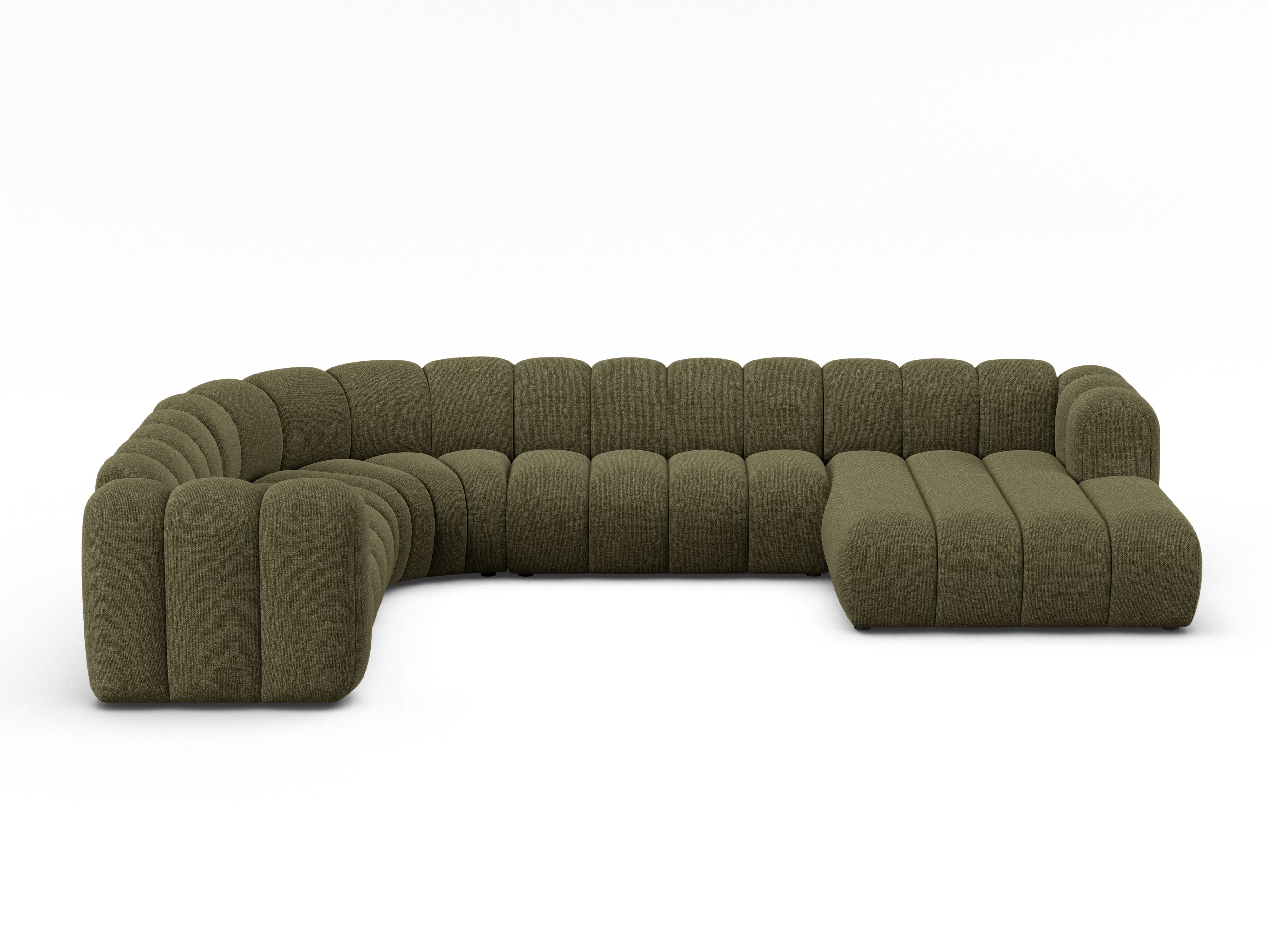 Ecksofa Lupine 370x280cm, Material: Chenille Eden