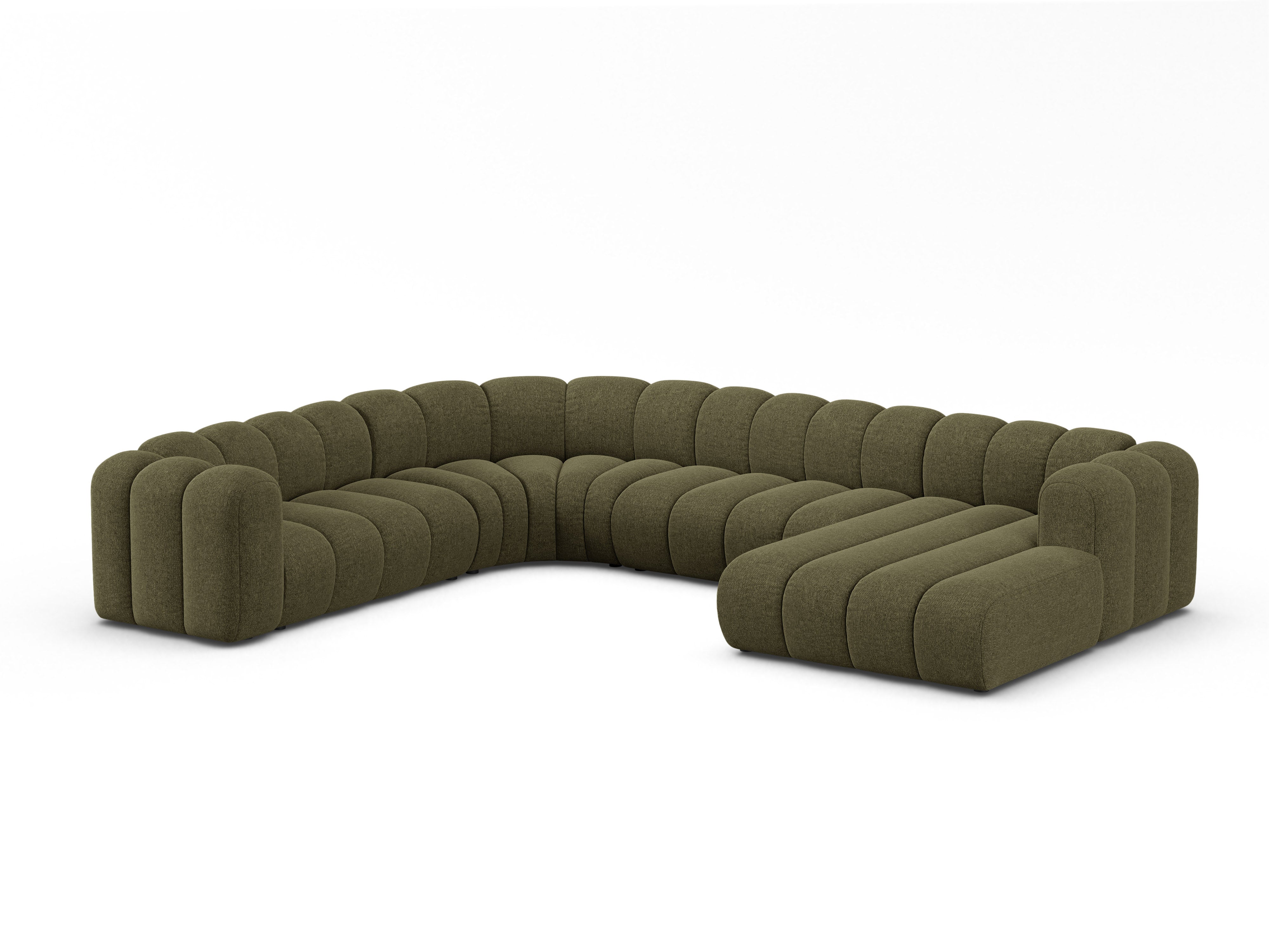 Ecksofa Lupine 370x280cm, Material: Chenille Eden