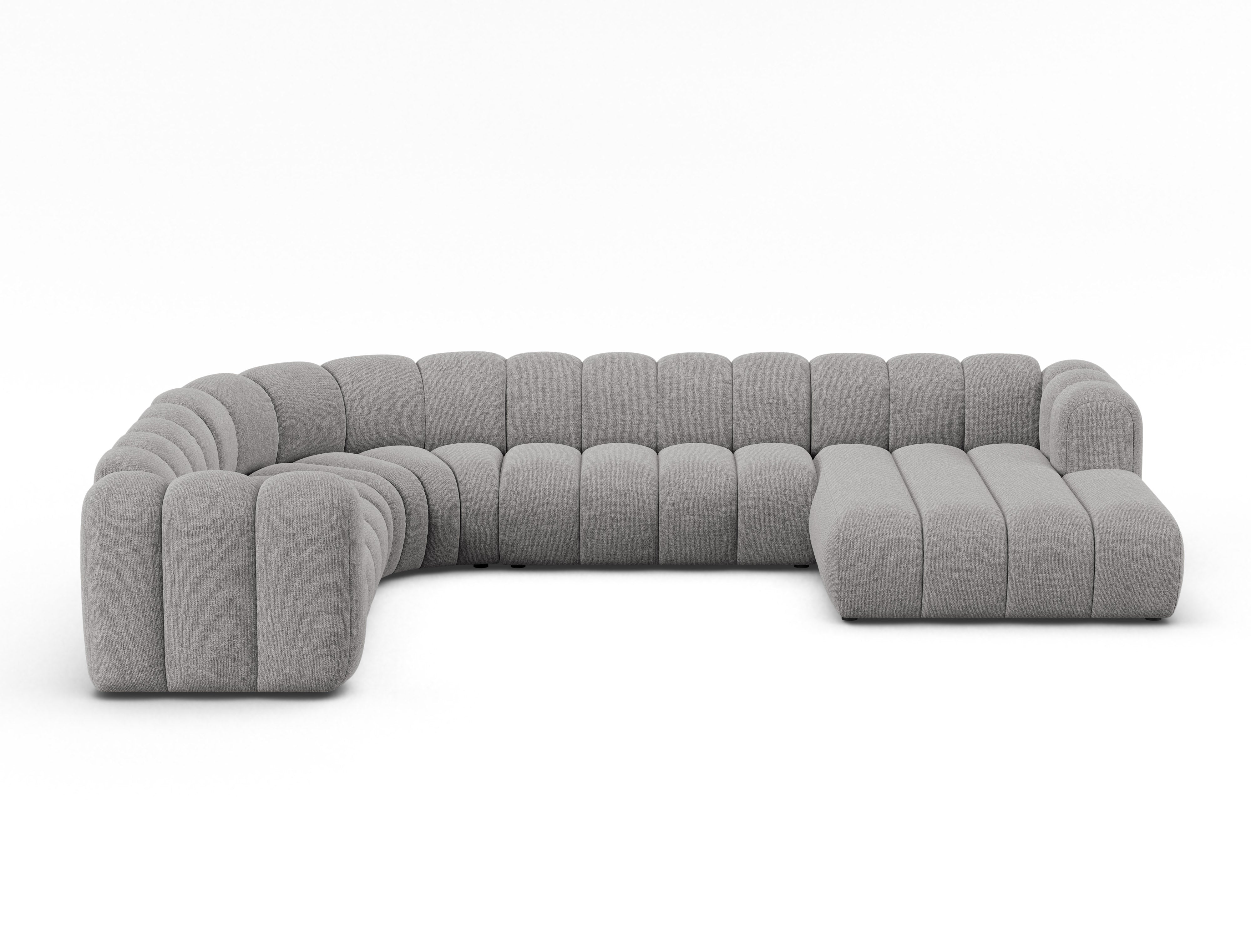 Ecksofa Lupine 370x280cm, Material: Chenille Eden