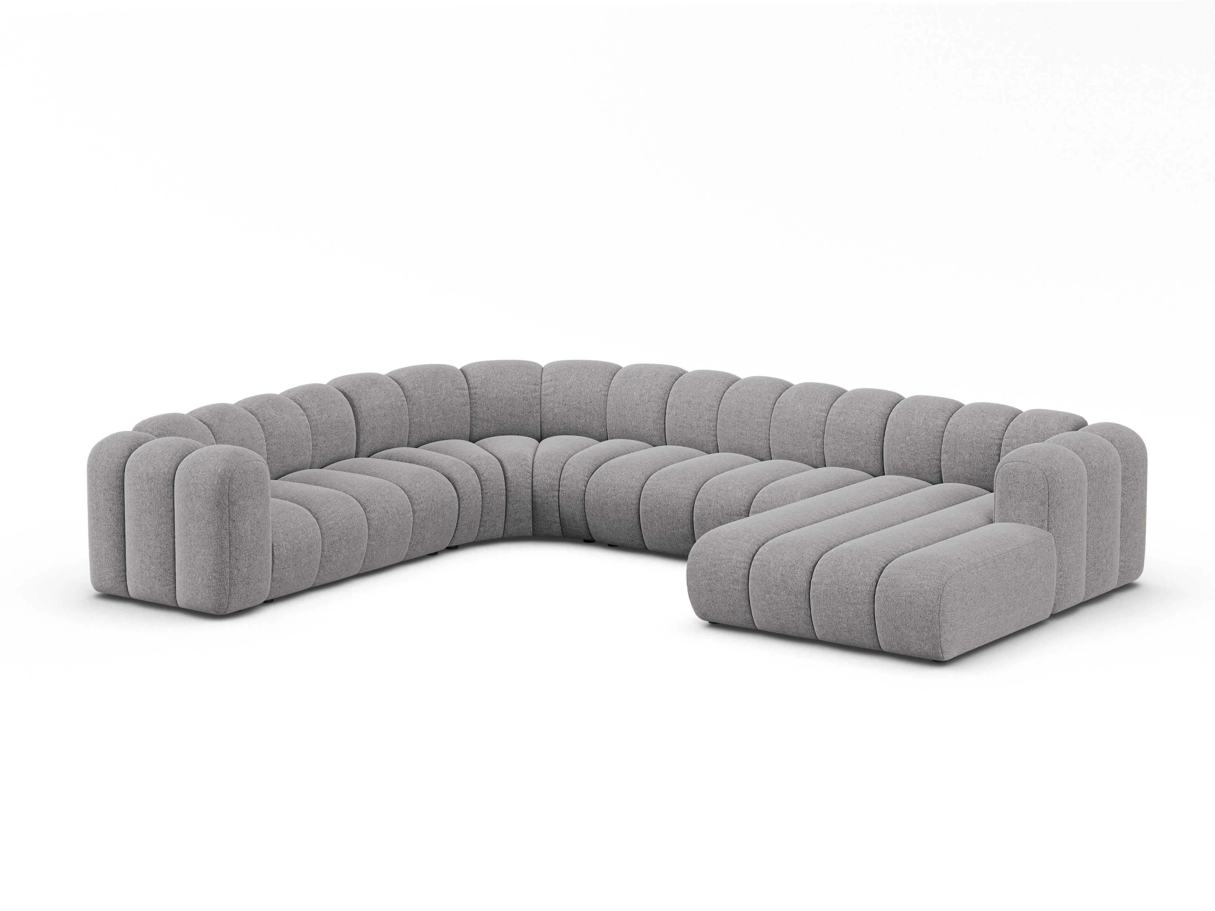 Ecksofa Lupine 370x280cm, Material: Chenille Eden