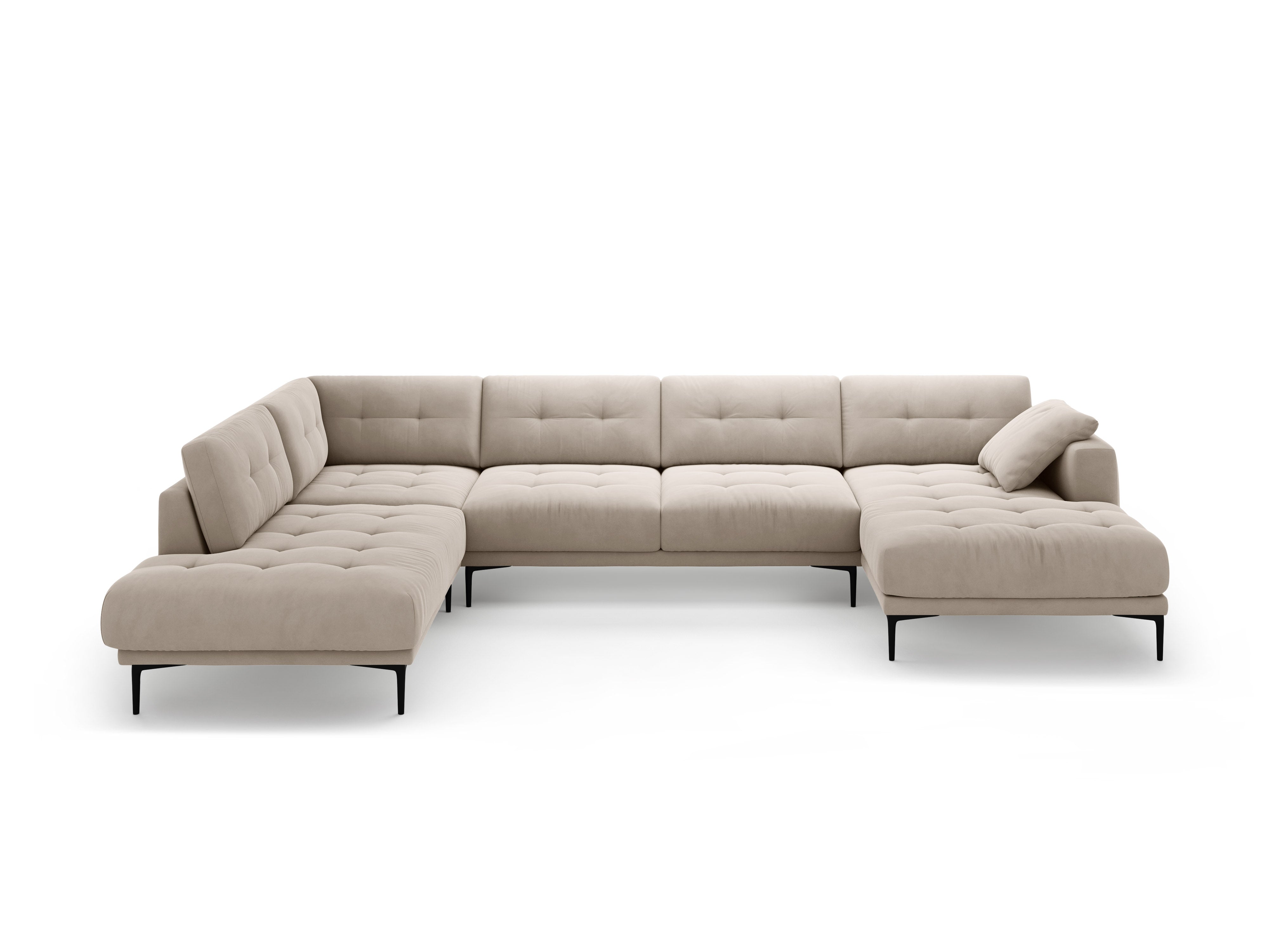 Eckgarnitur Bemy, 373x240cm, Material: Samt