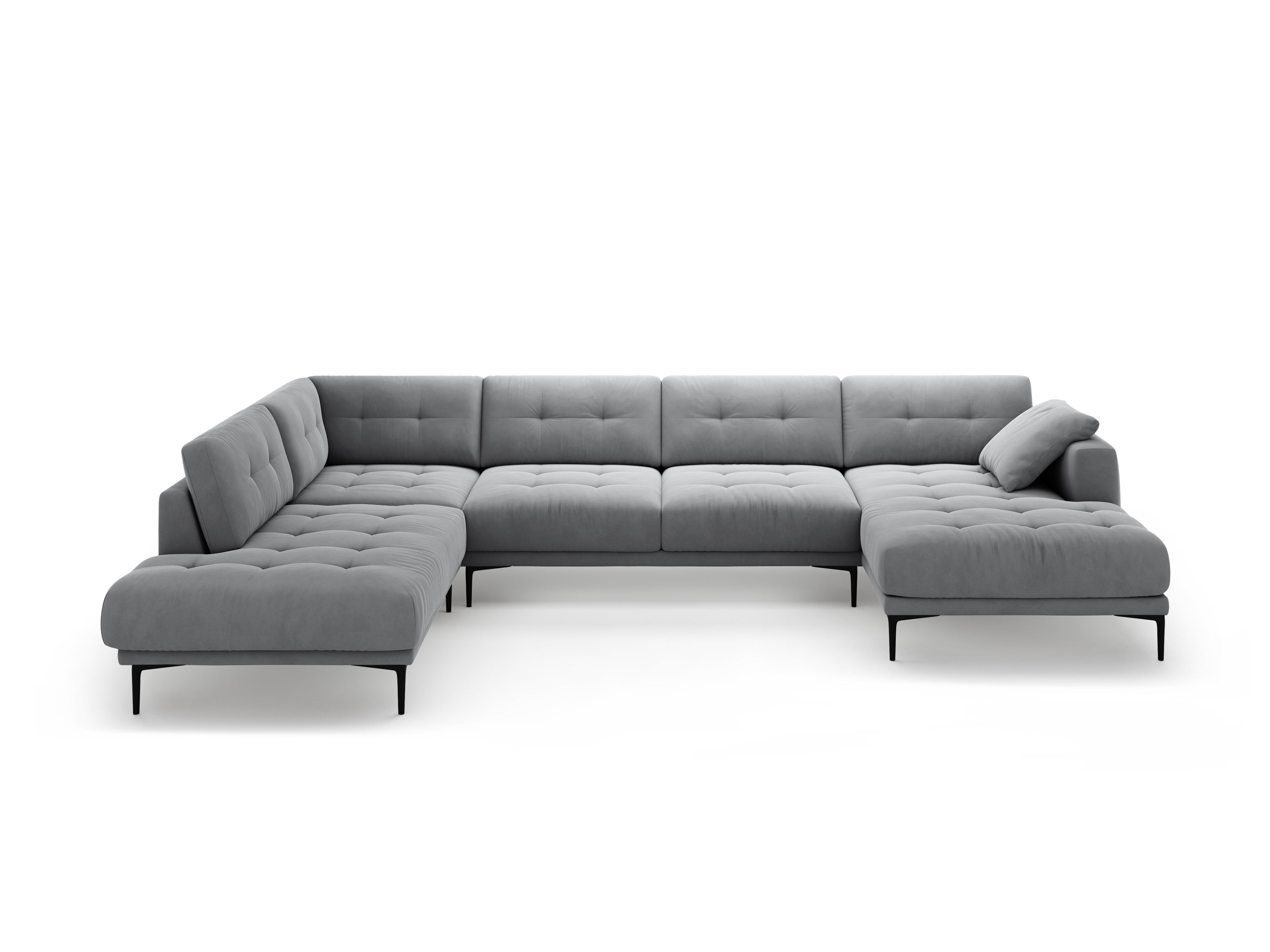 Eckgarnitur Bemy, 373x240cm, Material: Samt