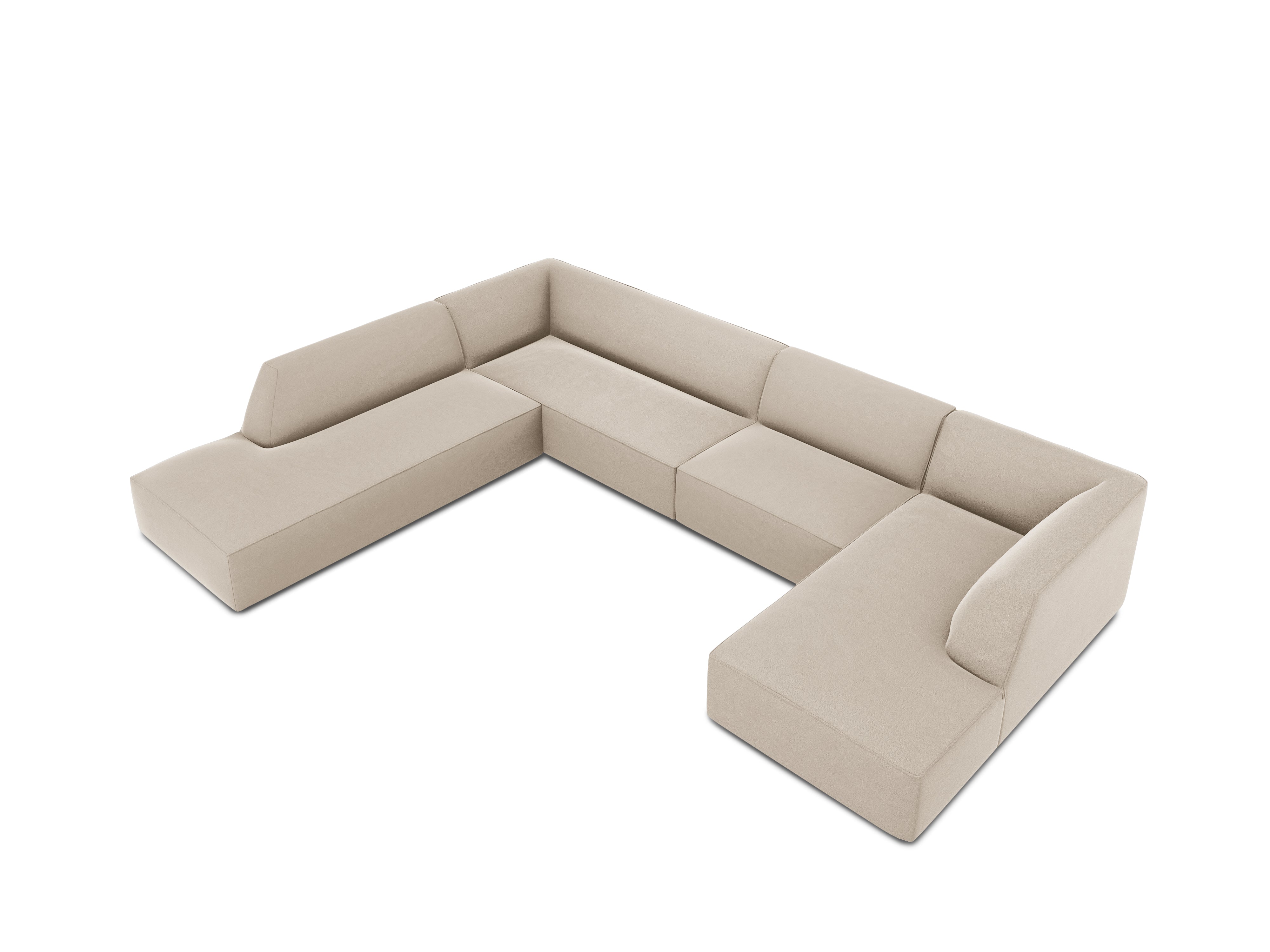 Ecksofa Ruby, 7 Sitze, 366x273cm, Material: Samt