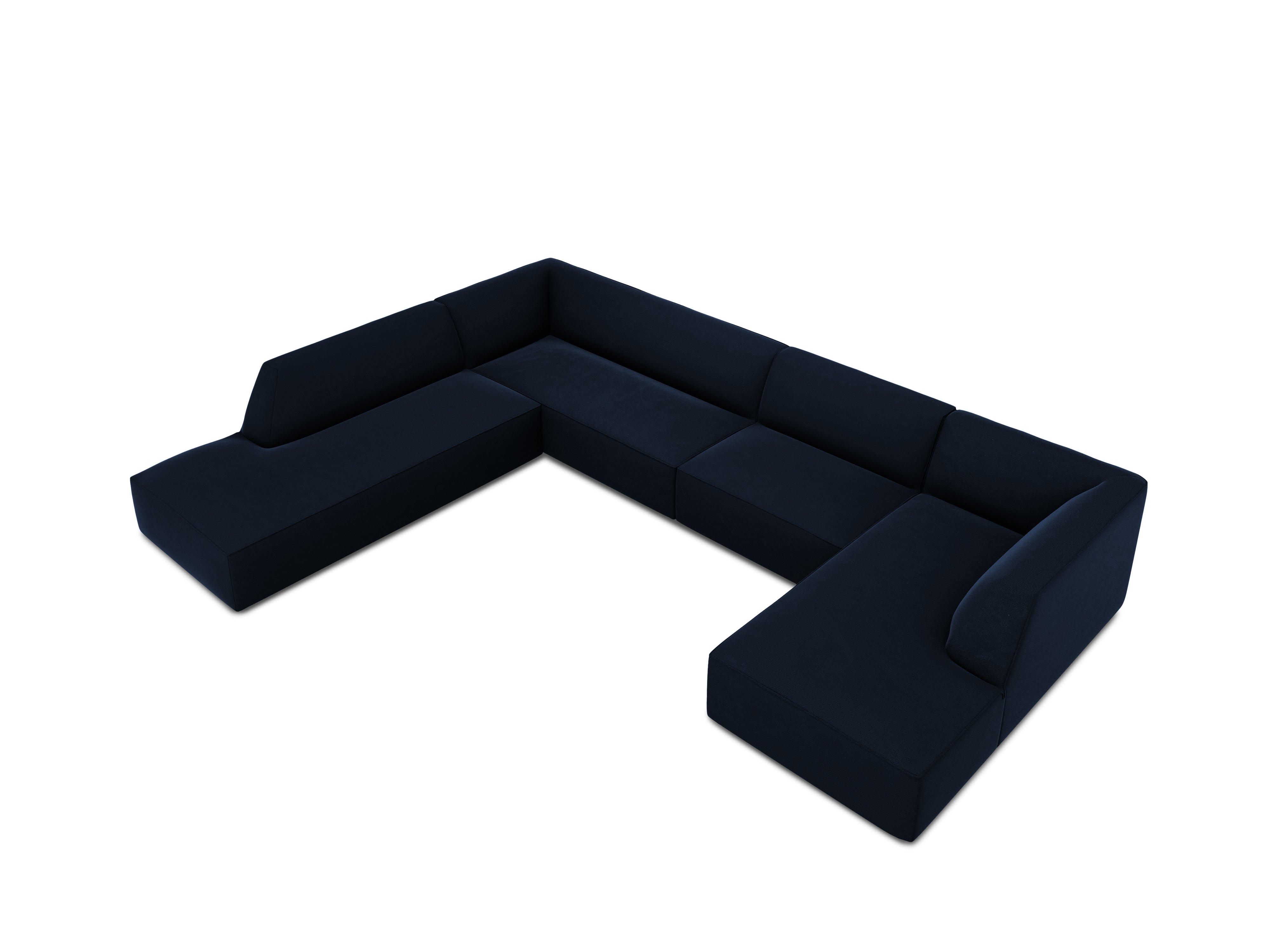 Ecksofa Ruby, 7 Sitze, 366x273cm, Material: Samt
