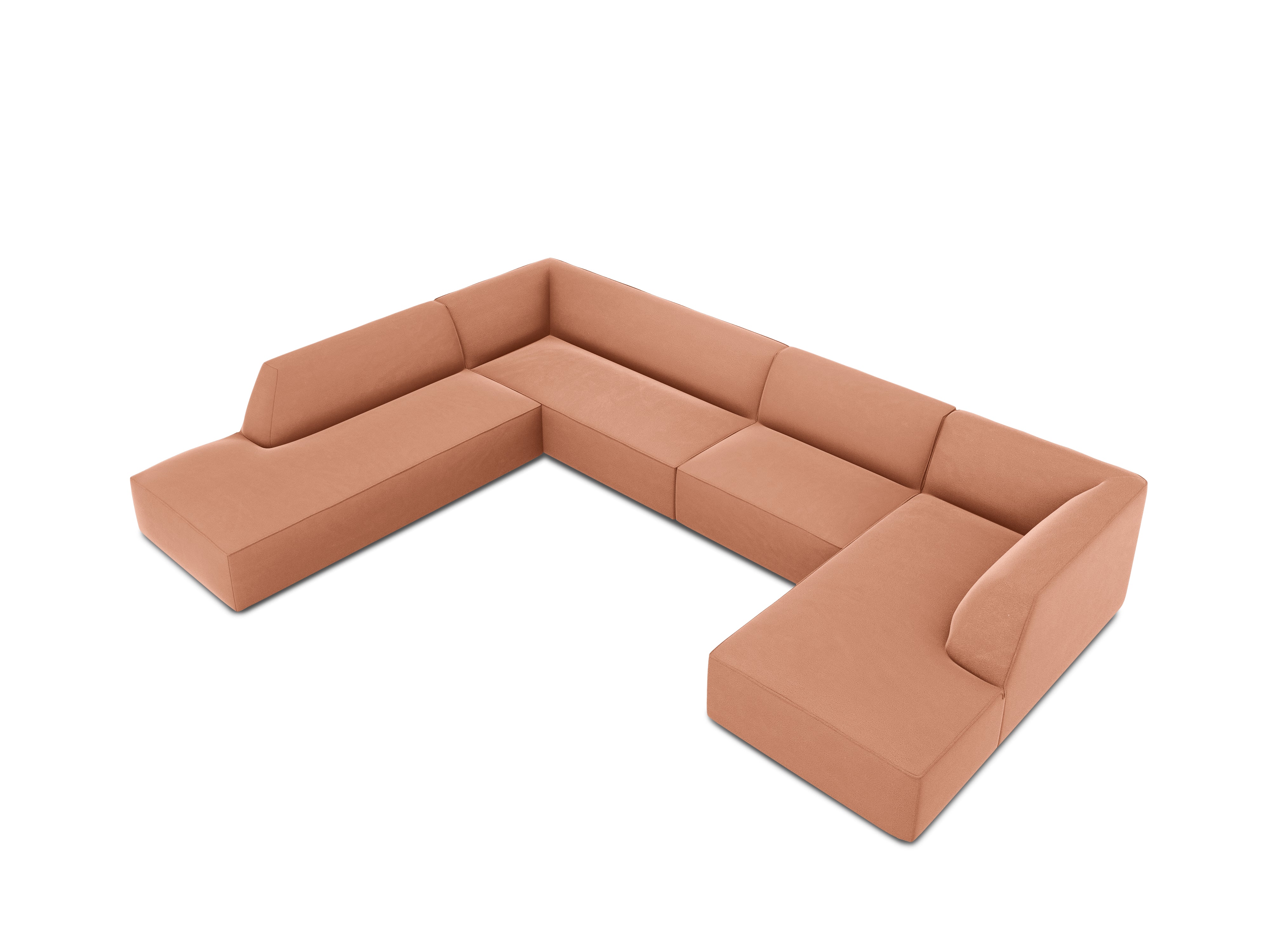Ecksofa Ruby, 7 Sitze, 366x273cm, Material: Samt